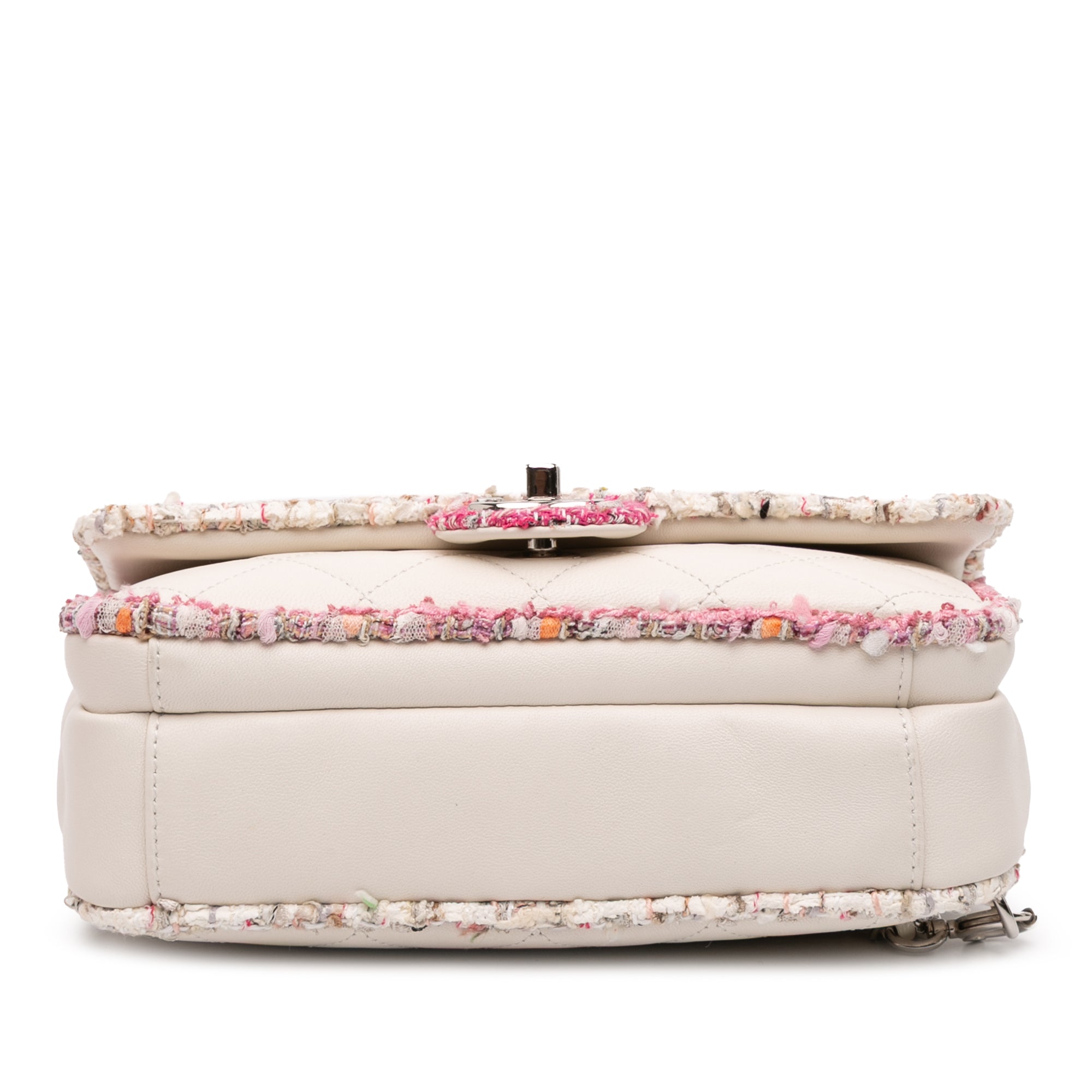 Chanel Quilted Lambskin and Tweed Elegant Trim Flap - image 3