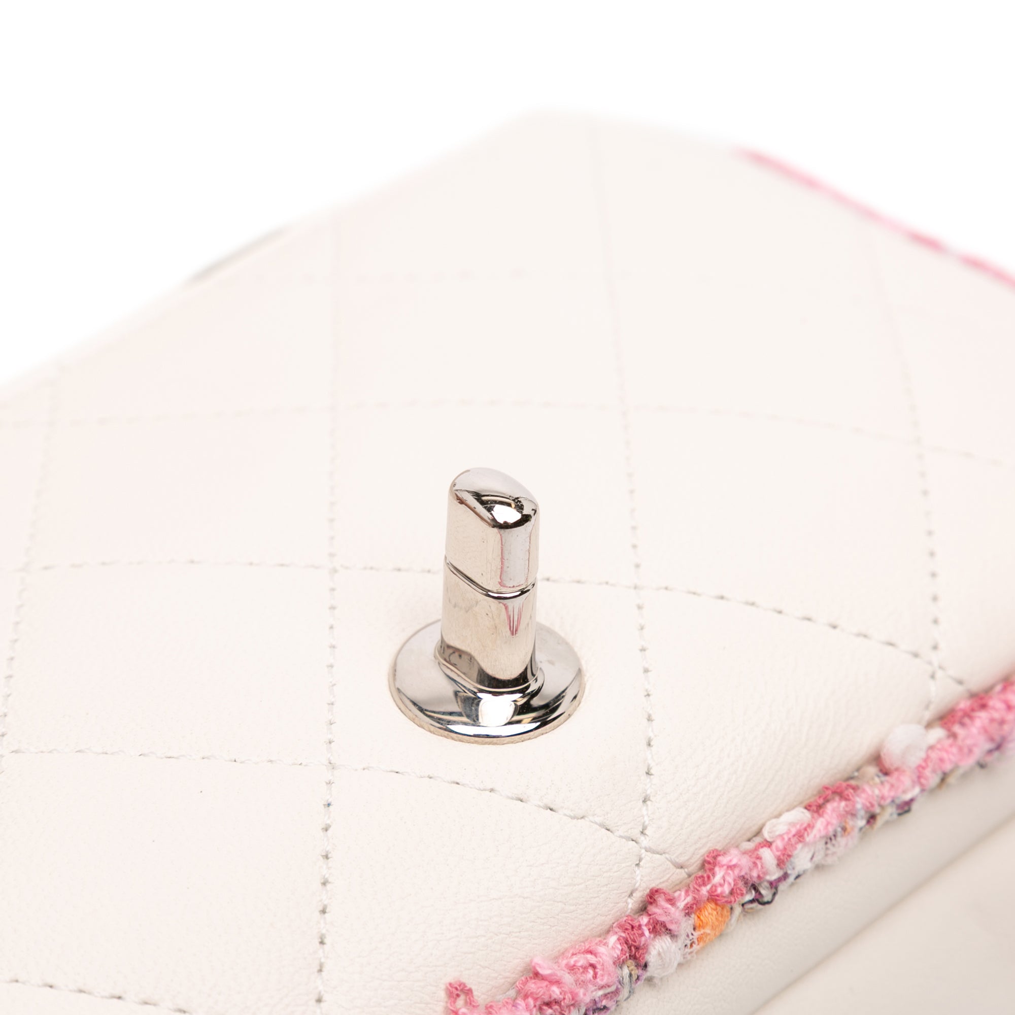 Chanel Quilted Lambskin and Tweed Elegant Trim Flap - image 8