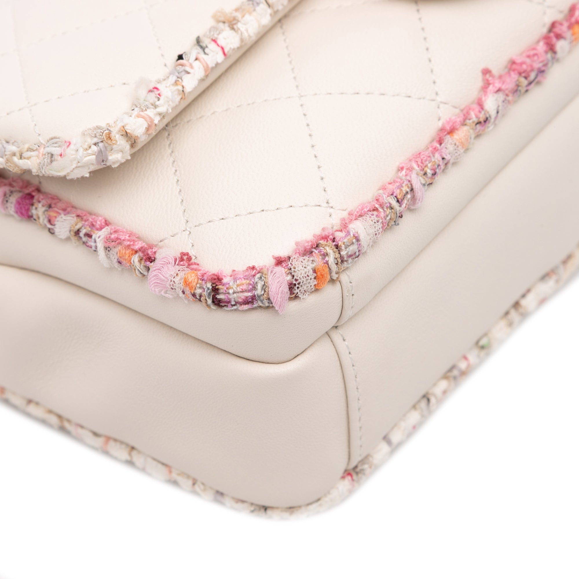 Chanel Quilted Lambskin and Tweed Elegant Trim Flap - image 9