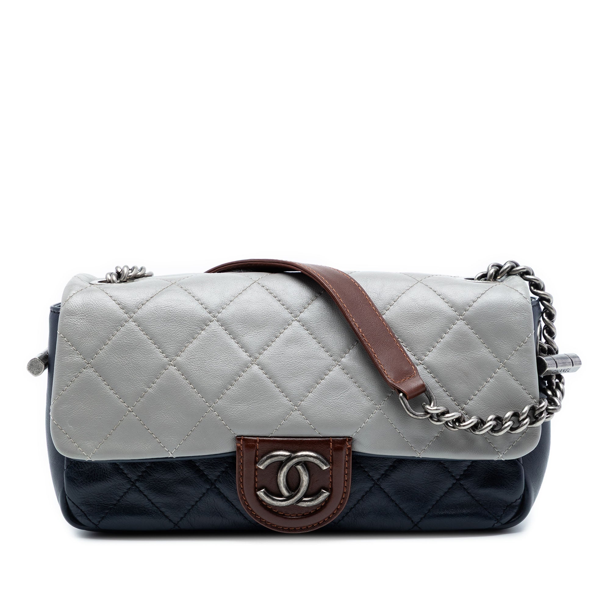 Chanel Medium Quilted Tricolor Lambskin Country Chic Flap - image 1