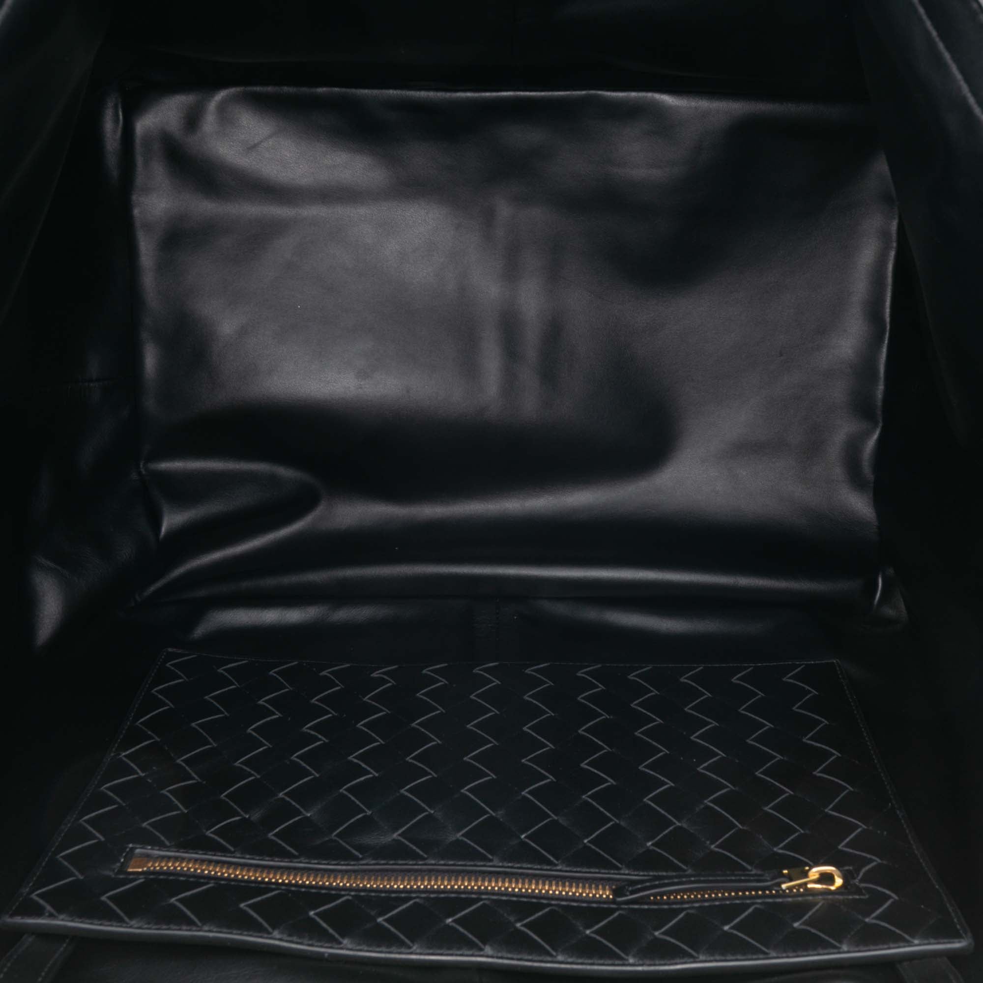 Bottega Large Wool and Calfskin  Tote