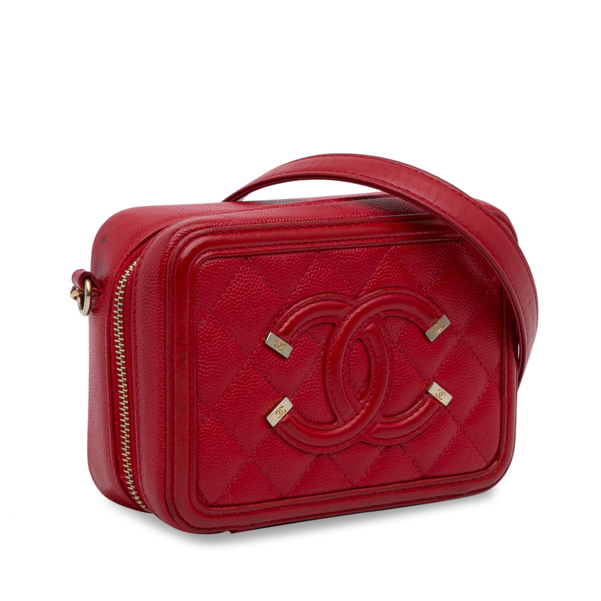 Chanel Mini Caviar CC Filigree Vanity Case - image 2