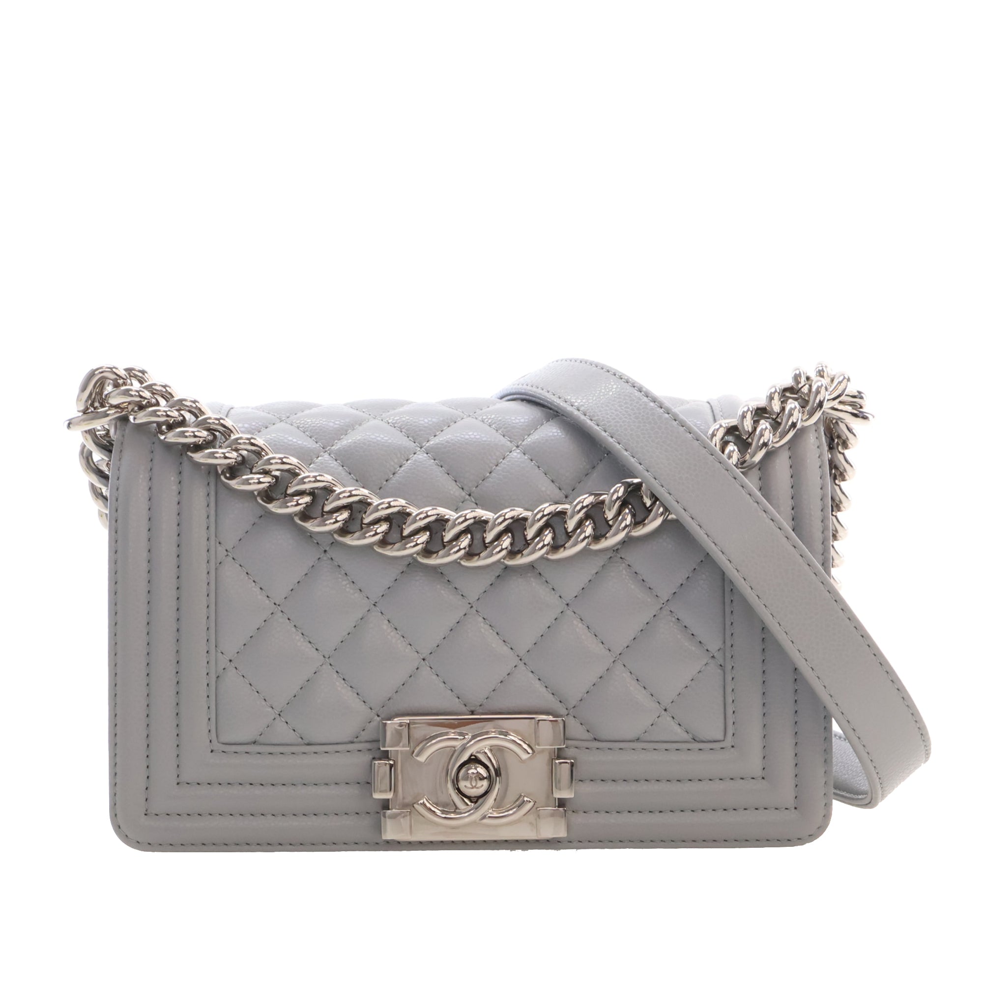 Chanel Small Quilted Caviar Boy Flap - image 1
