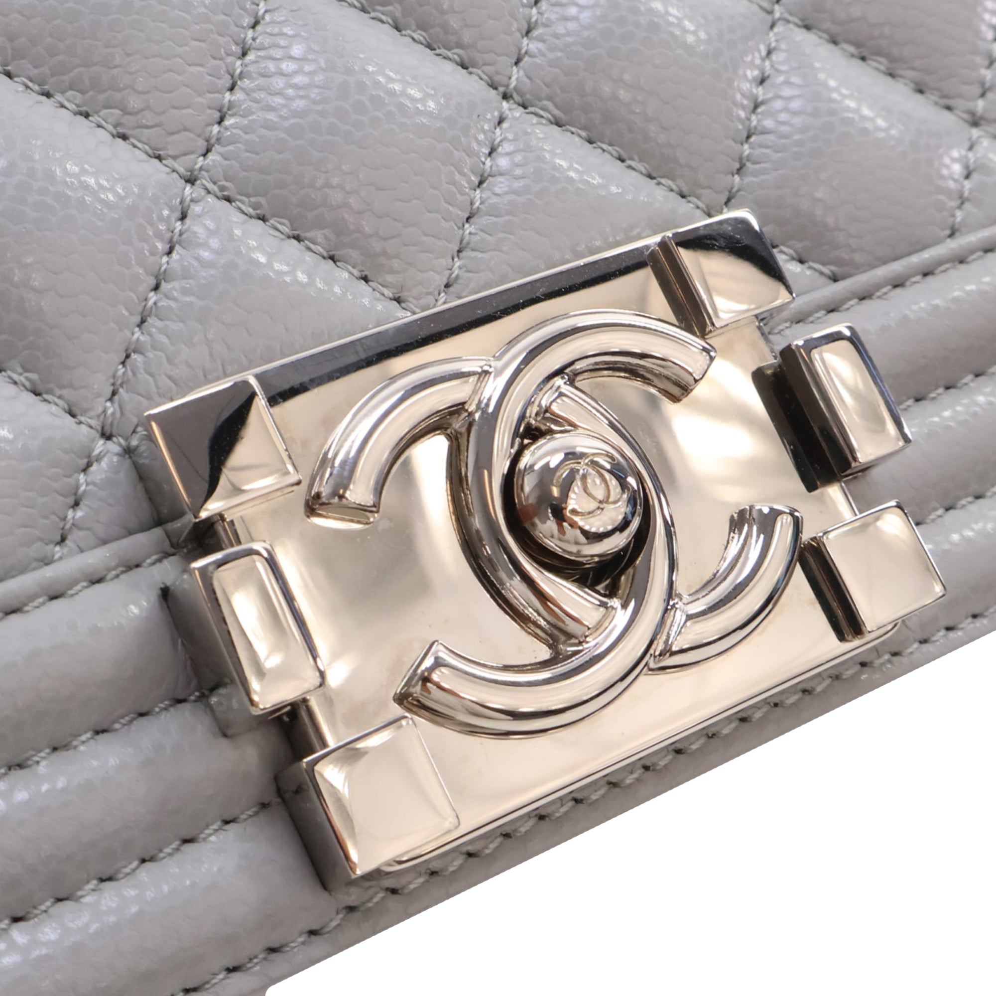Chanel Small Quilted Caviar Boy Flap - image 10
