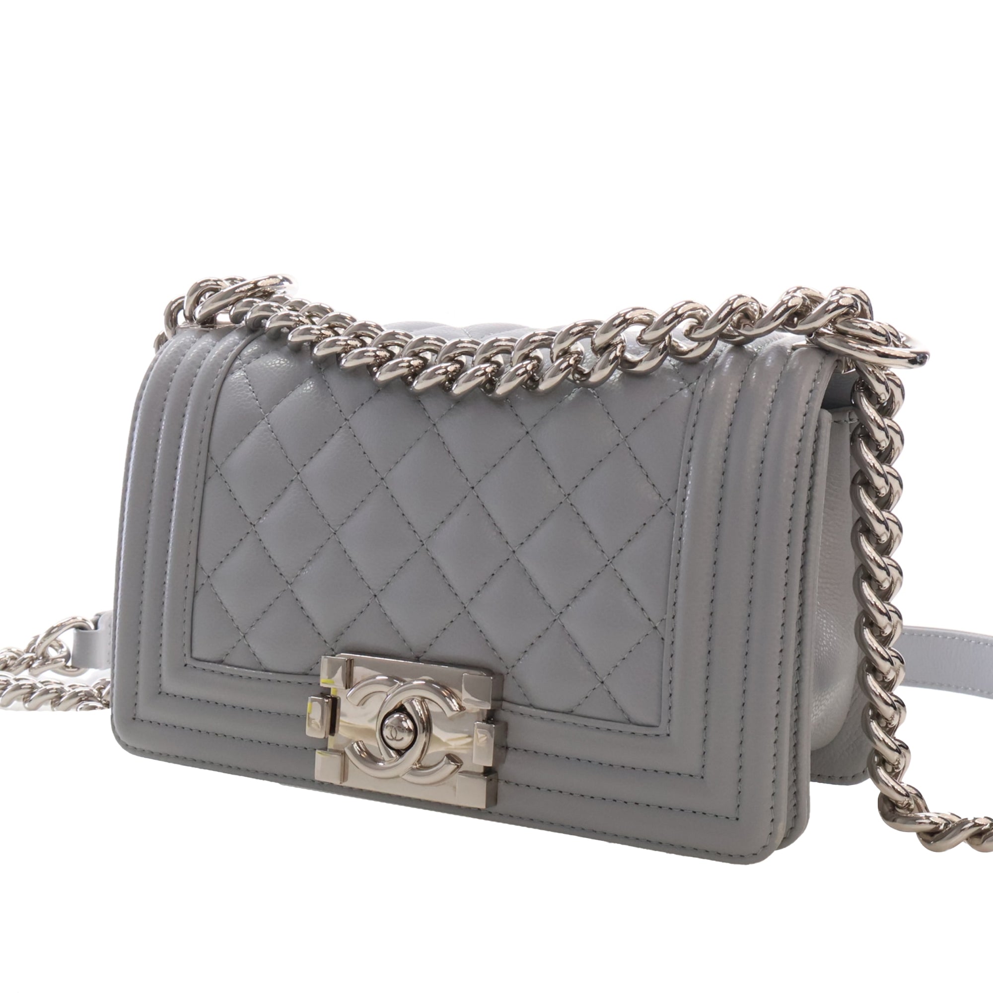 Chanel Small Quilted Caviar Boy Flap - image 3