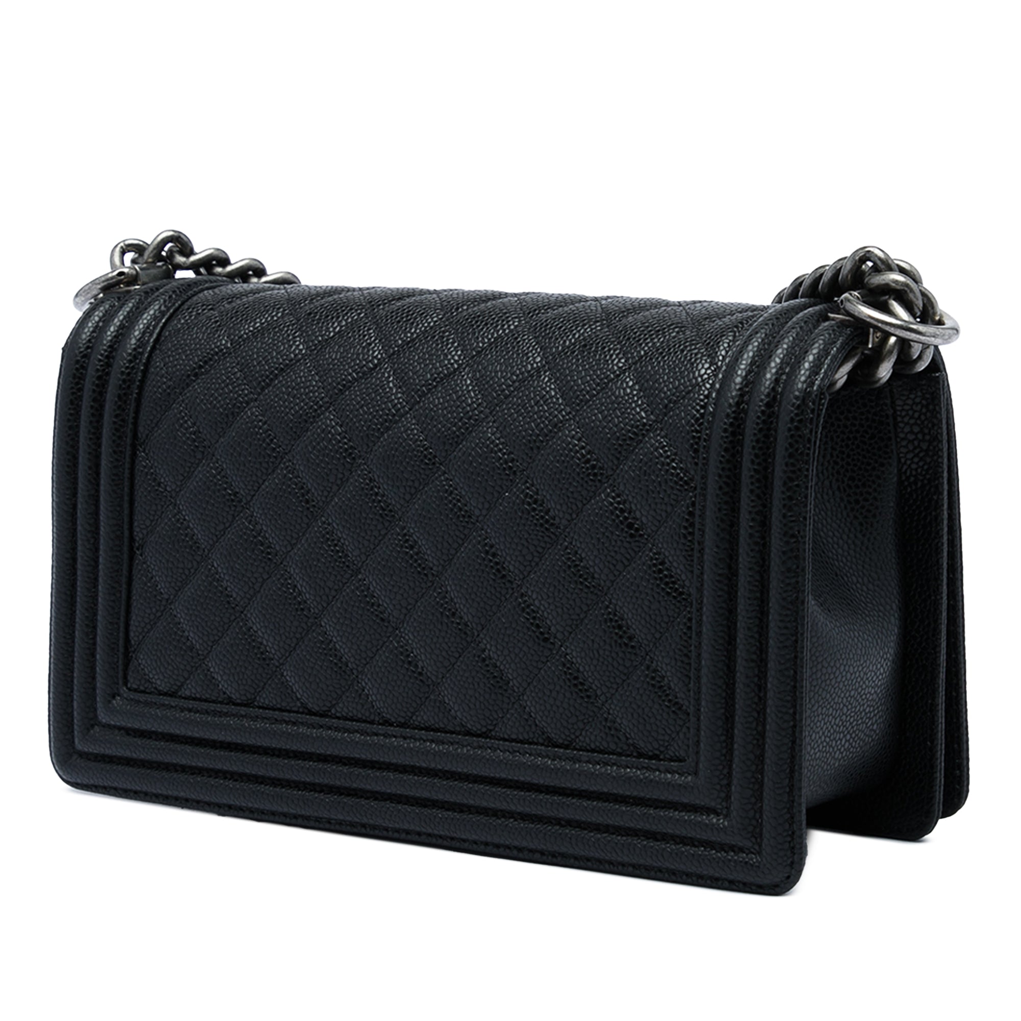 Chanel Old Medium Quilted Caviar Boy Flap - image 2