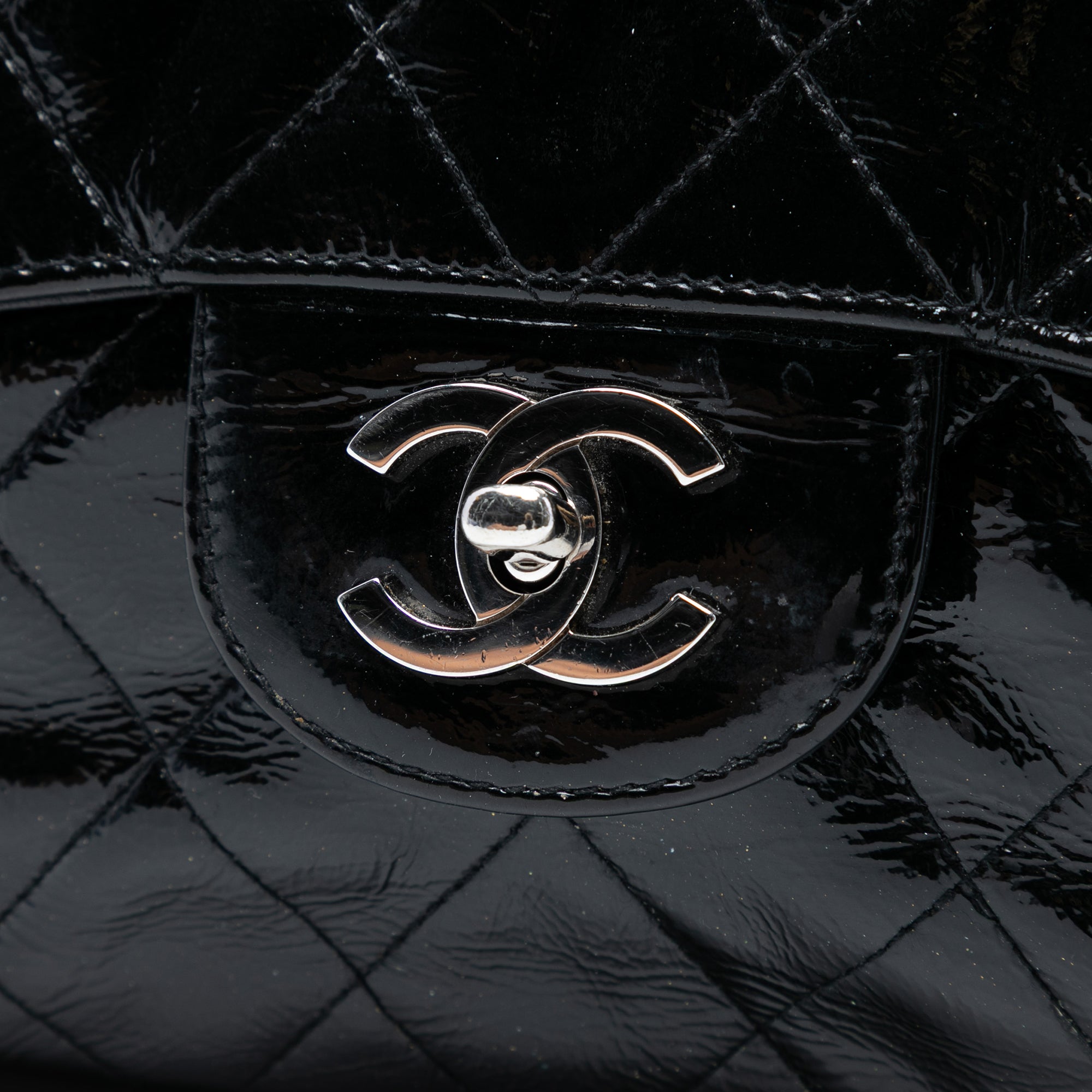 Chanel Jumbo Classic Crinkled Patent Single Flap - image 6