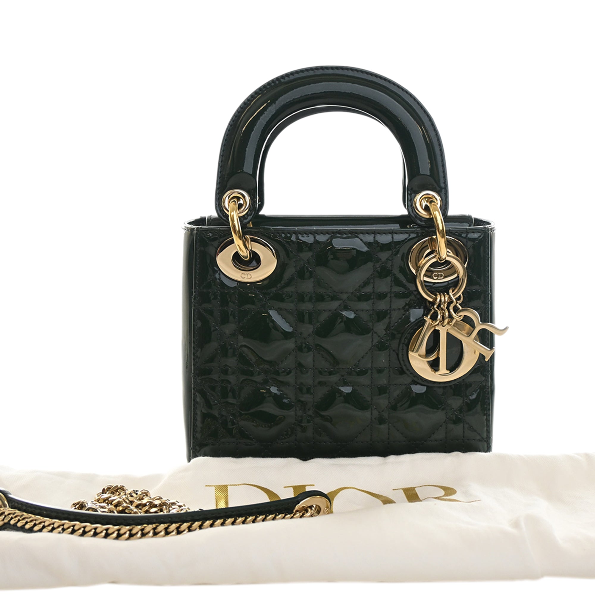 Dior Mini Patent Cannage Lady Dior - image 15