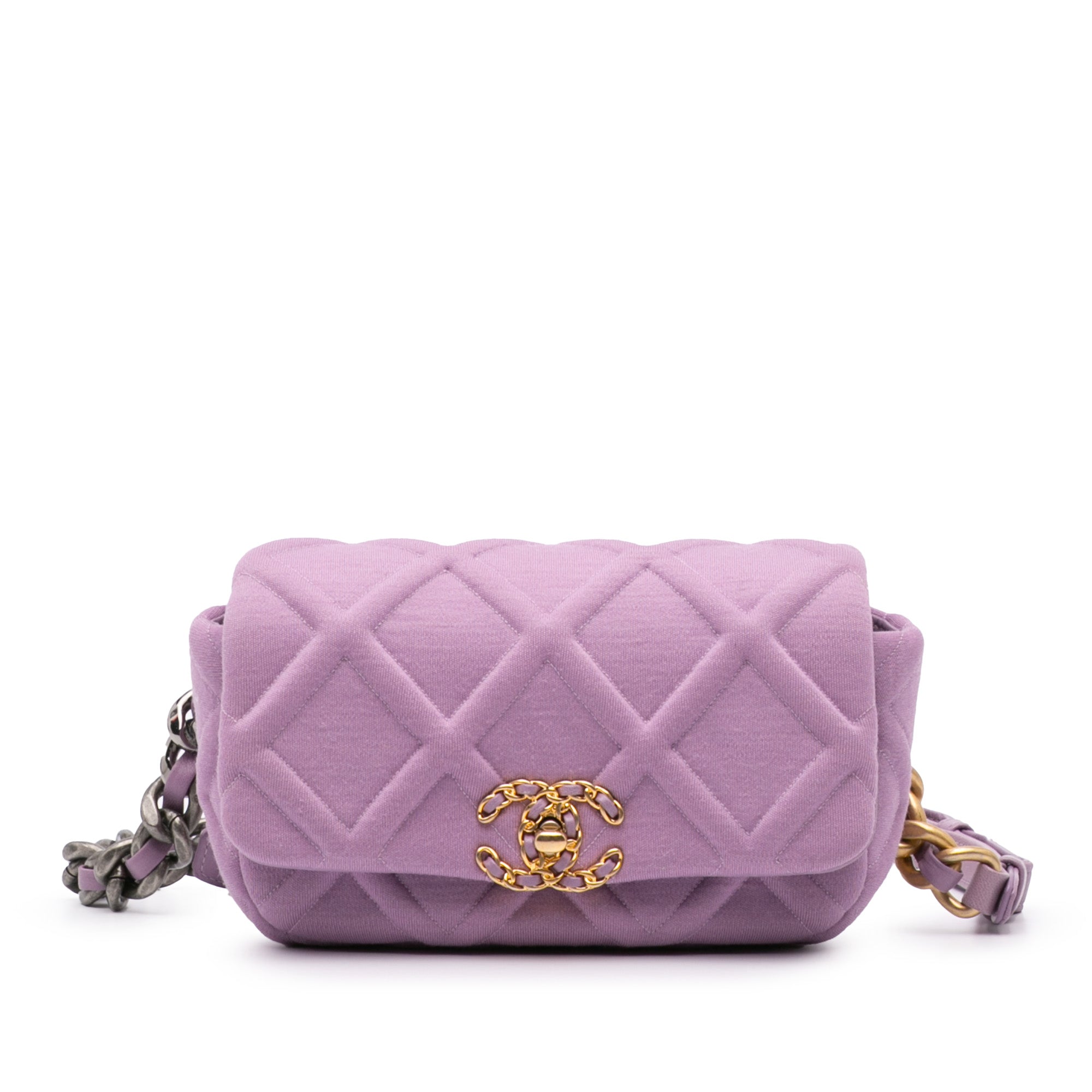 Chanel Quilted Jersey 19 Belt Bag - image 1
