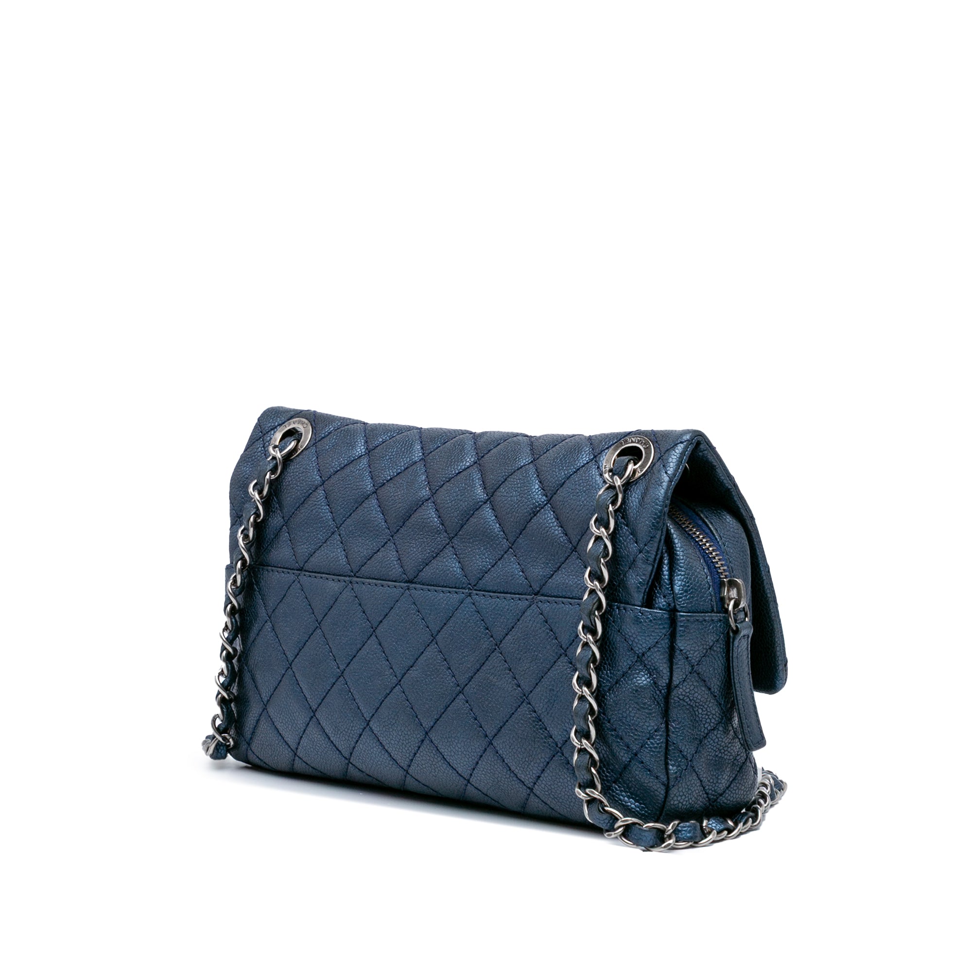 Chanel Jumbo Quilted Iridescent Caviar Easy Flap - image 2