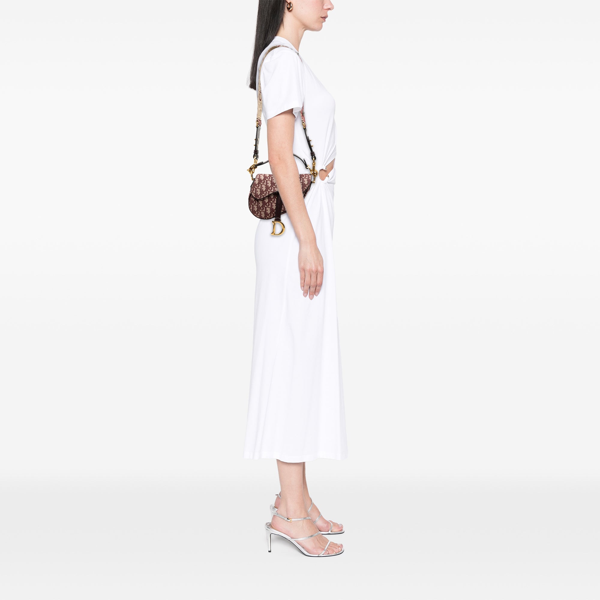 Dior Mini Oblique Canvas Saddle Bag - image 7