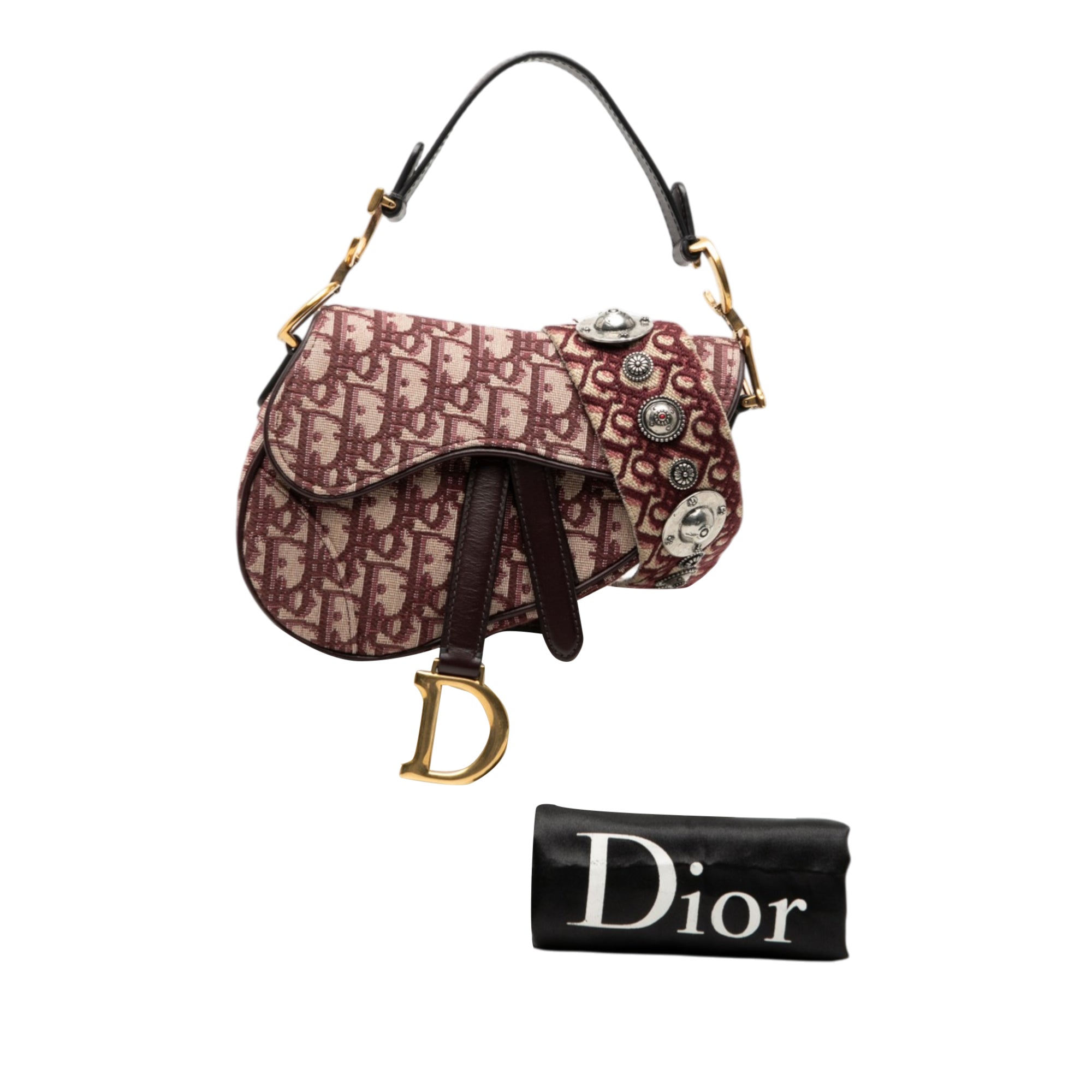 Dior Mini Oblique Canvas Saddle Bag - image 8