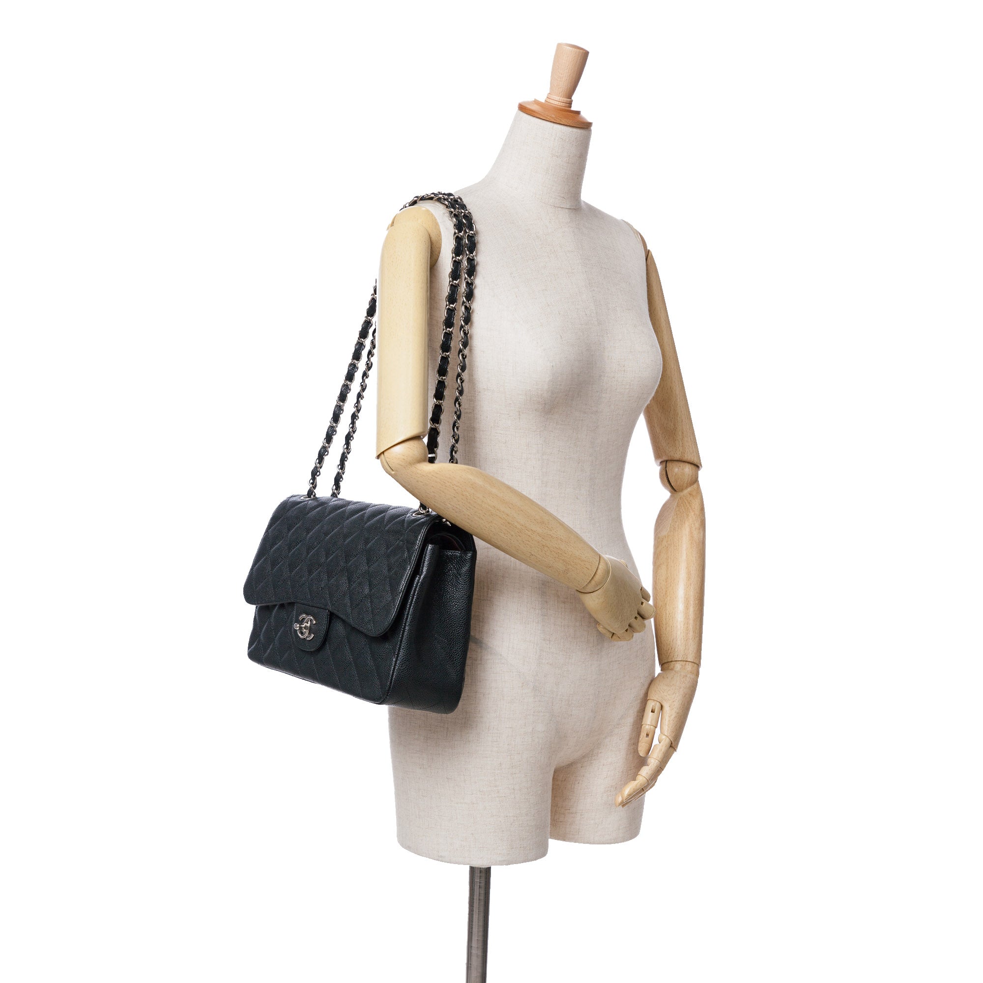Chanel Jumbo Classic Caviar Double Flap - image 11