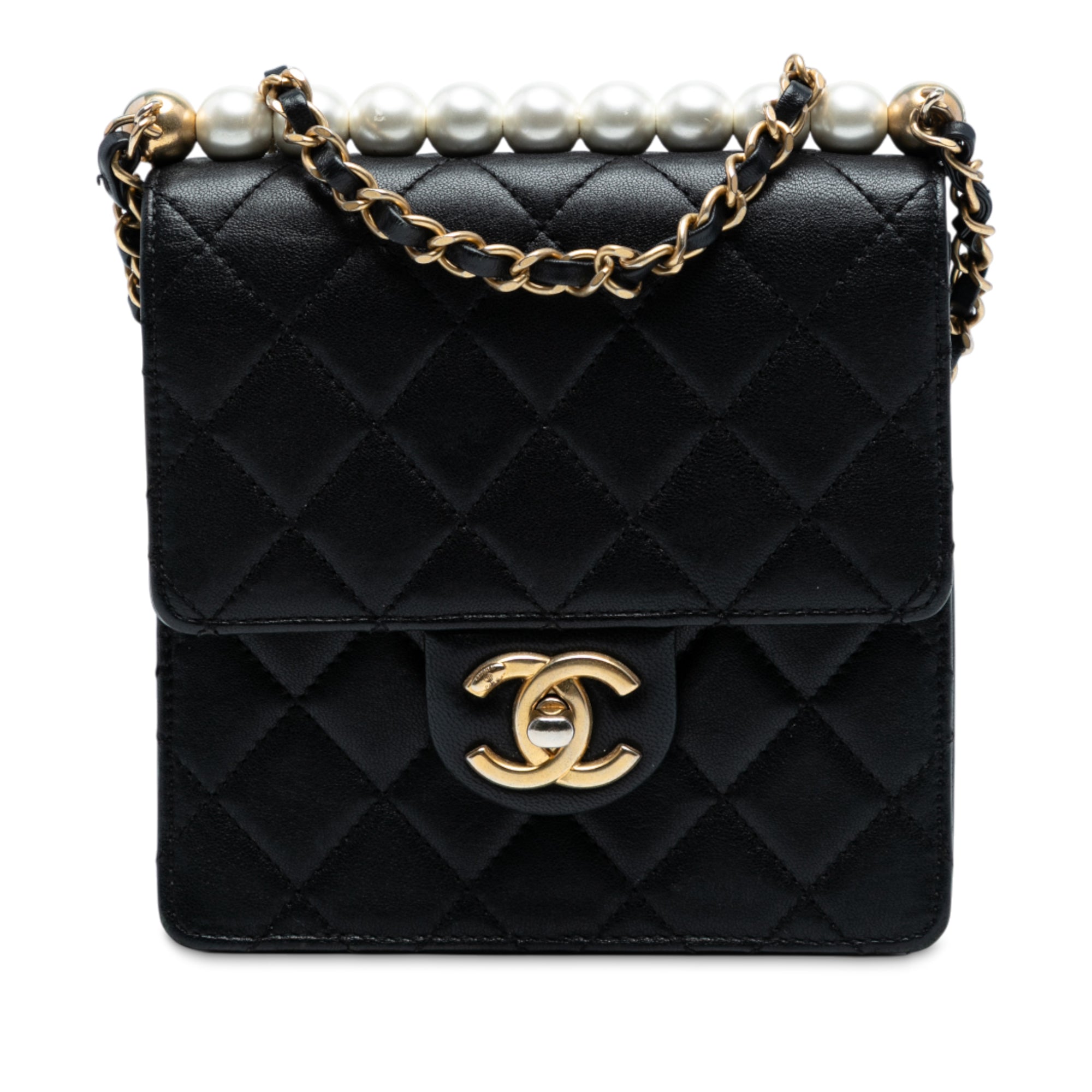 Chanel Small Lambskin Chic Pearls Flap - image 1