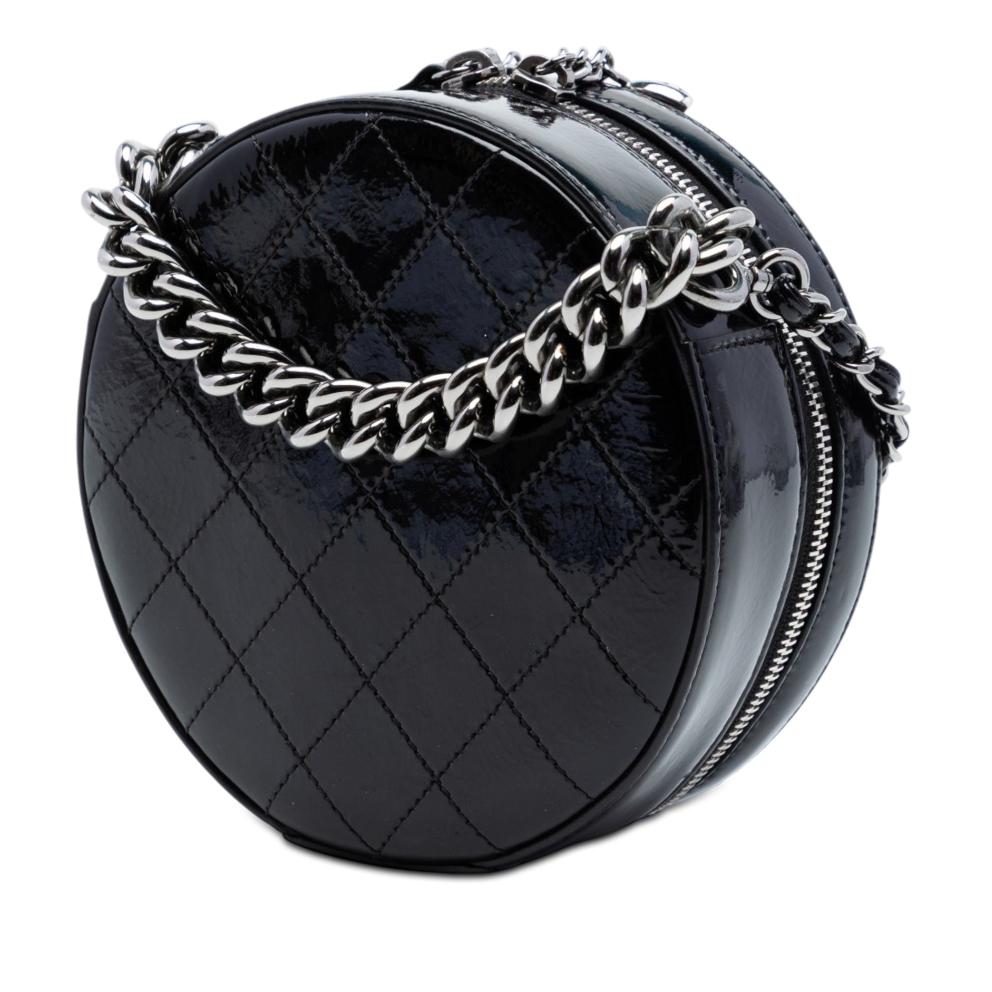 Chanel CC Patent Round As Earth Bag - image 2