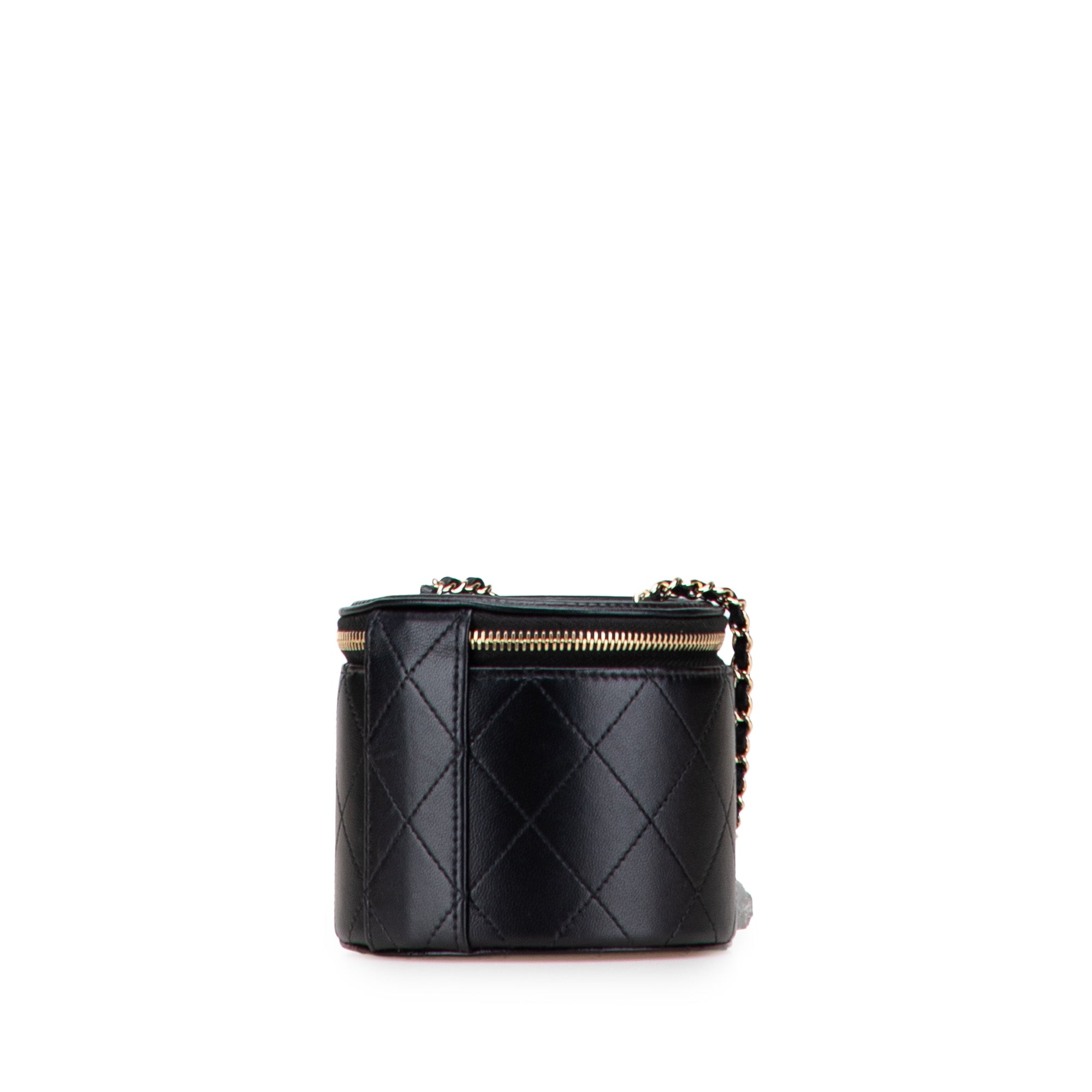 Chanel Quilted Lambskin Chain and Charm Vanity Case - image 2
