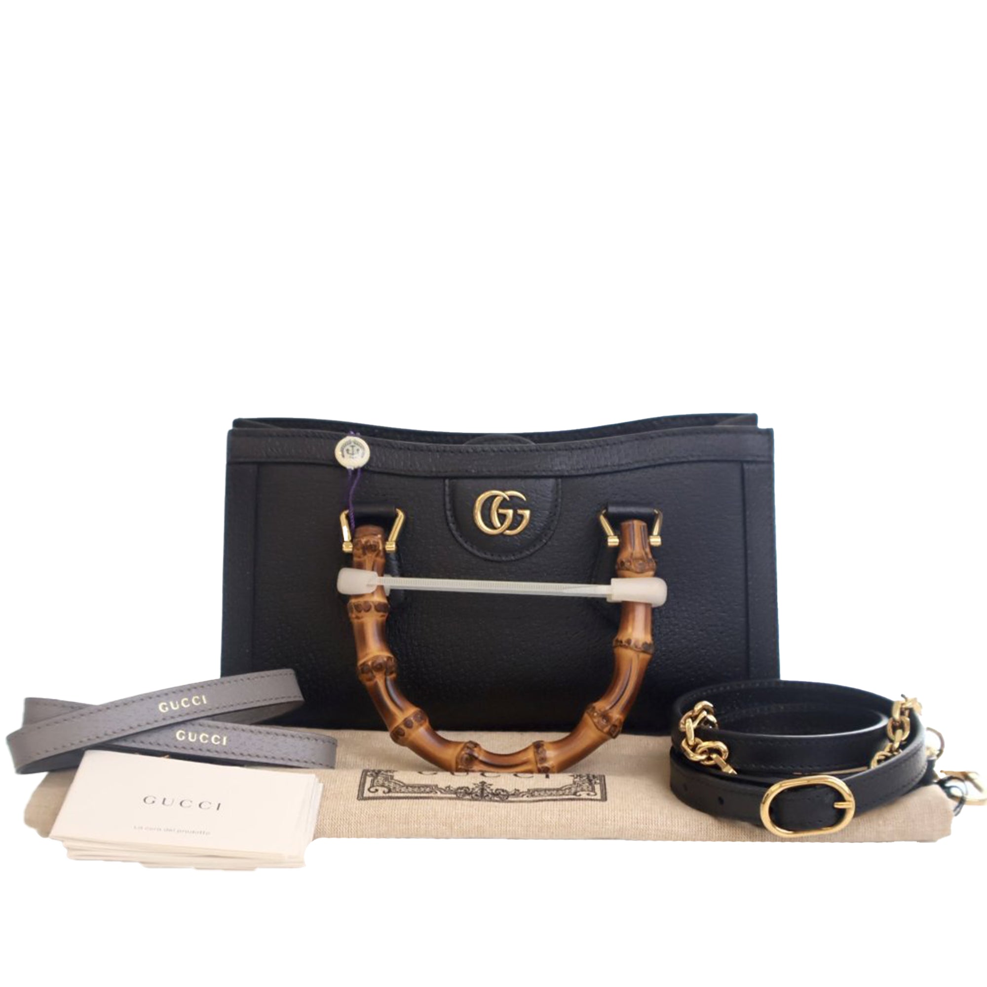 Gucci Small Calfskin Bamboo Diana Satchel - image 15