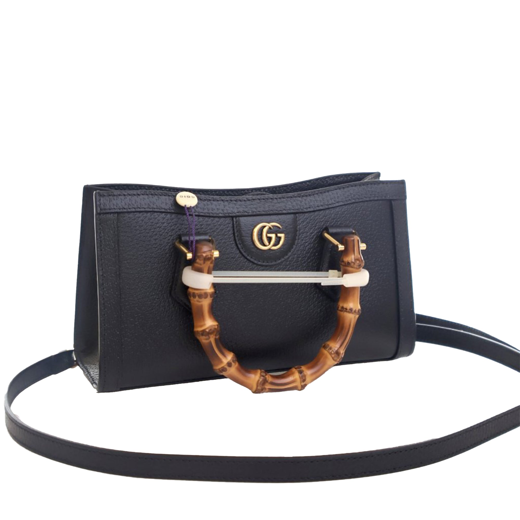 Gucci Small Calfskin Bamboo Diana Satchel - image 3