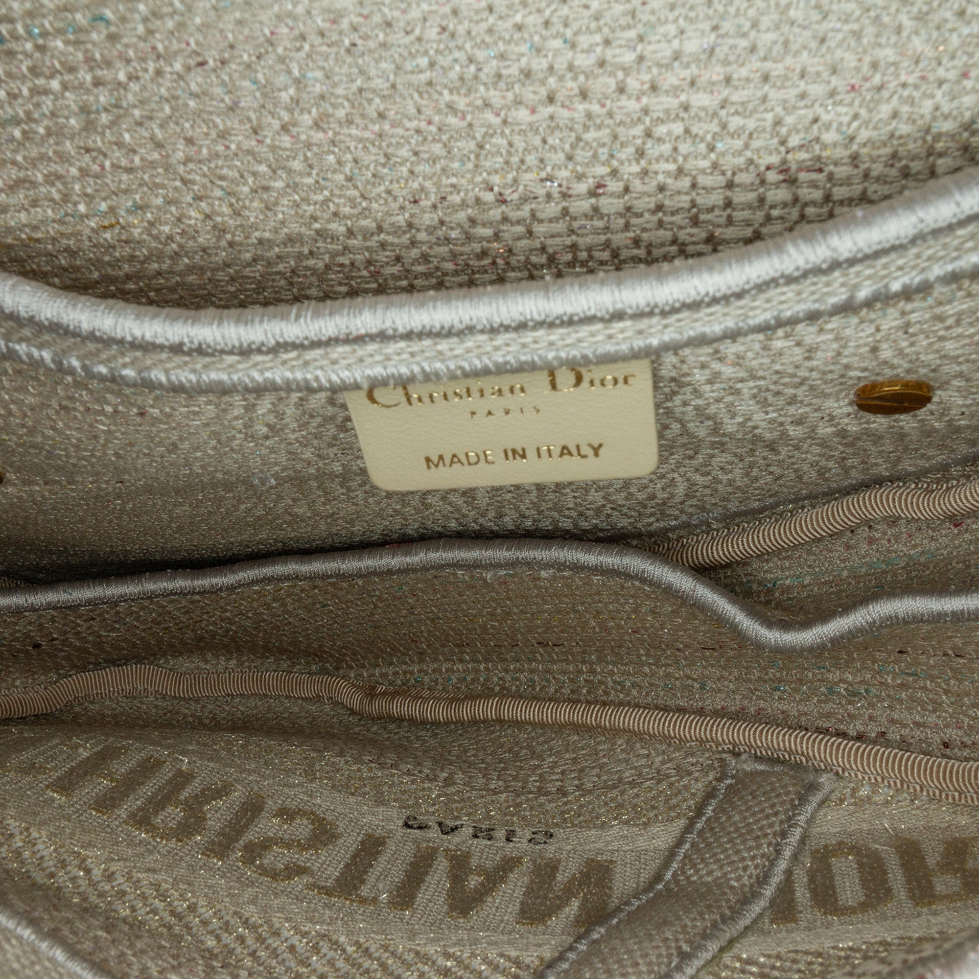 Dior Canvas Embroidered Stripes Saddle Bag - image 4