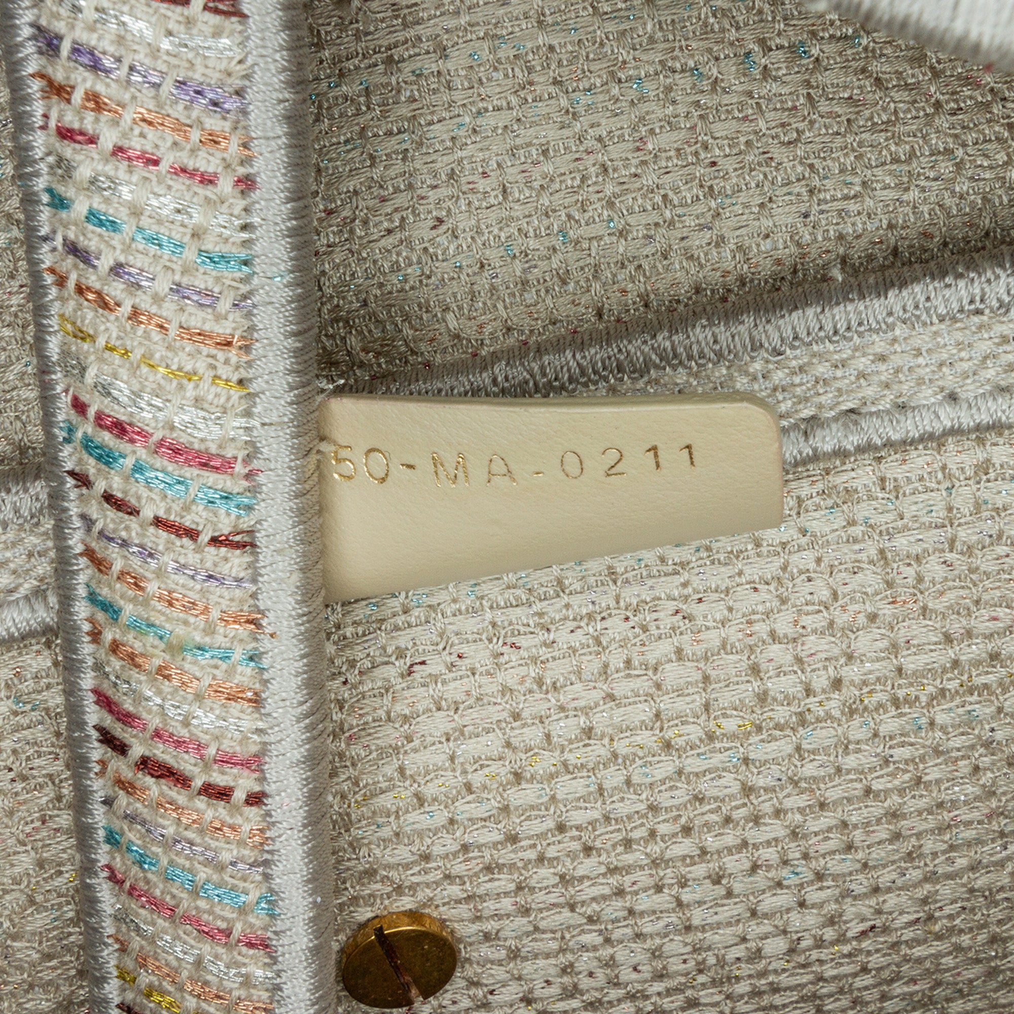 Dior Canvas Embroidered Stripes Saddle Bag - image 5
