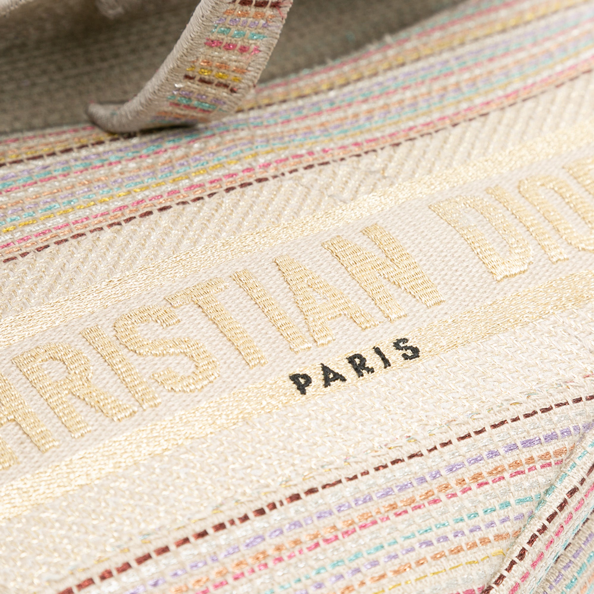 Dior Canvas Embroidered Stripes Saddle Bag - image 6