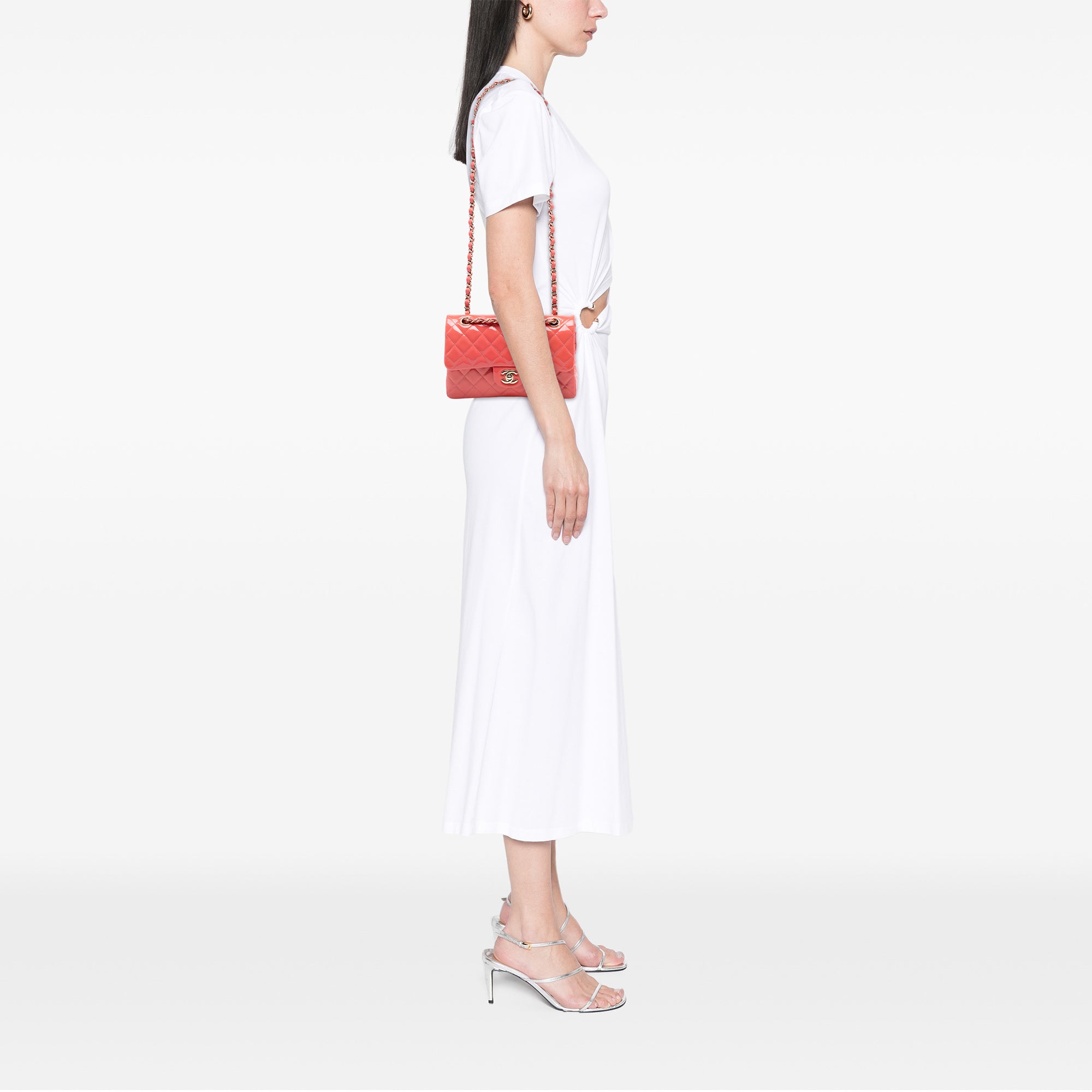 Chanel Small Classic Patent Double Flap - image 7