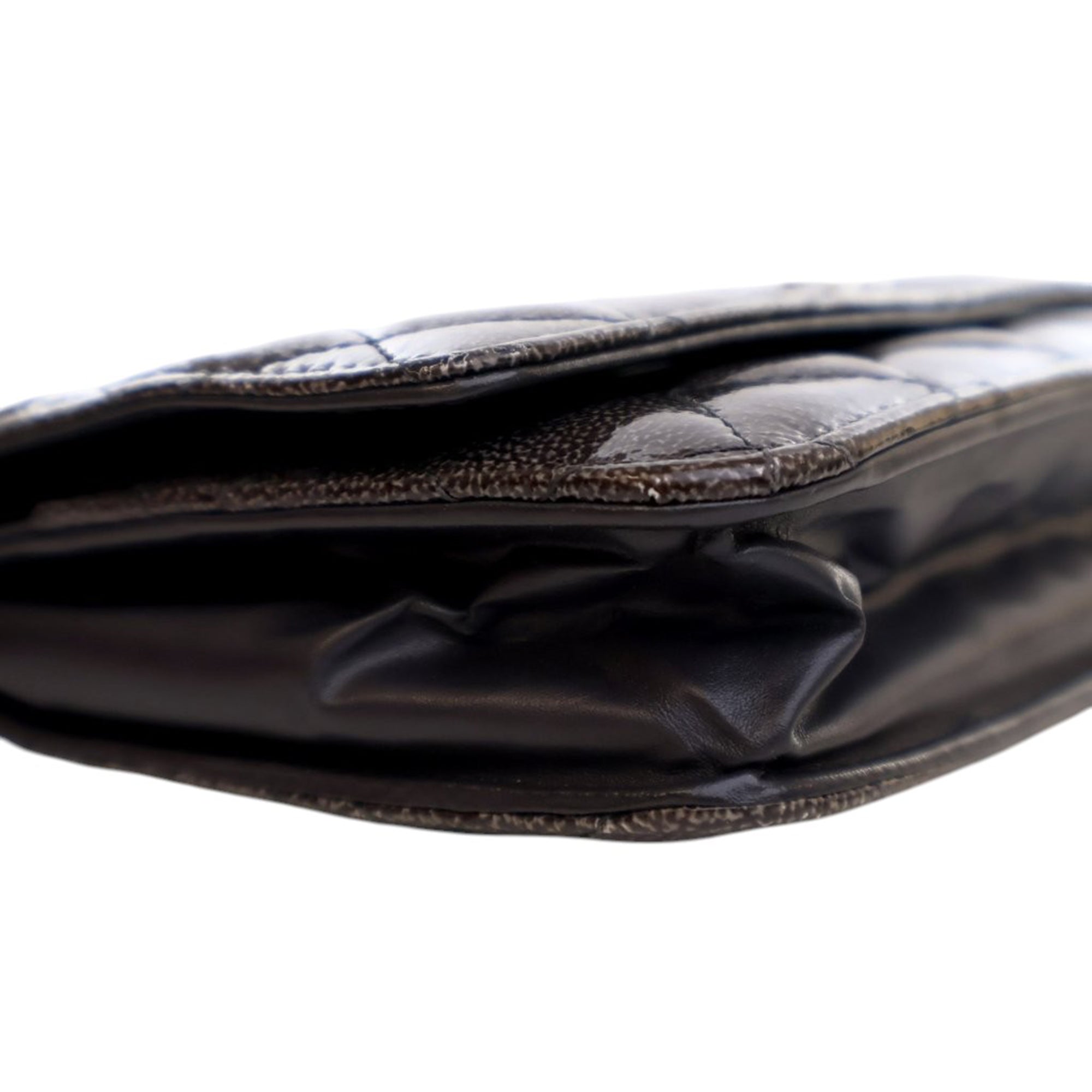 Chanel CC Quilted Shiny Crumpled Calfskin Wallet on Chain - image 7