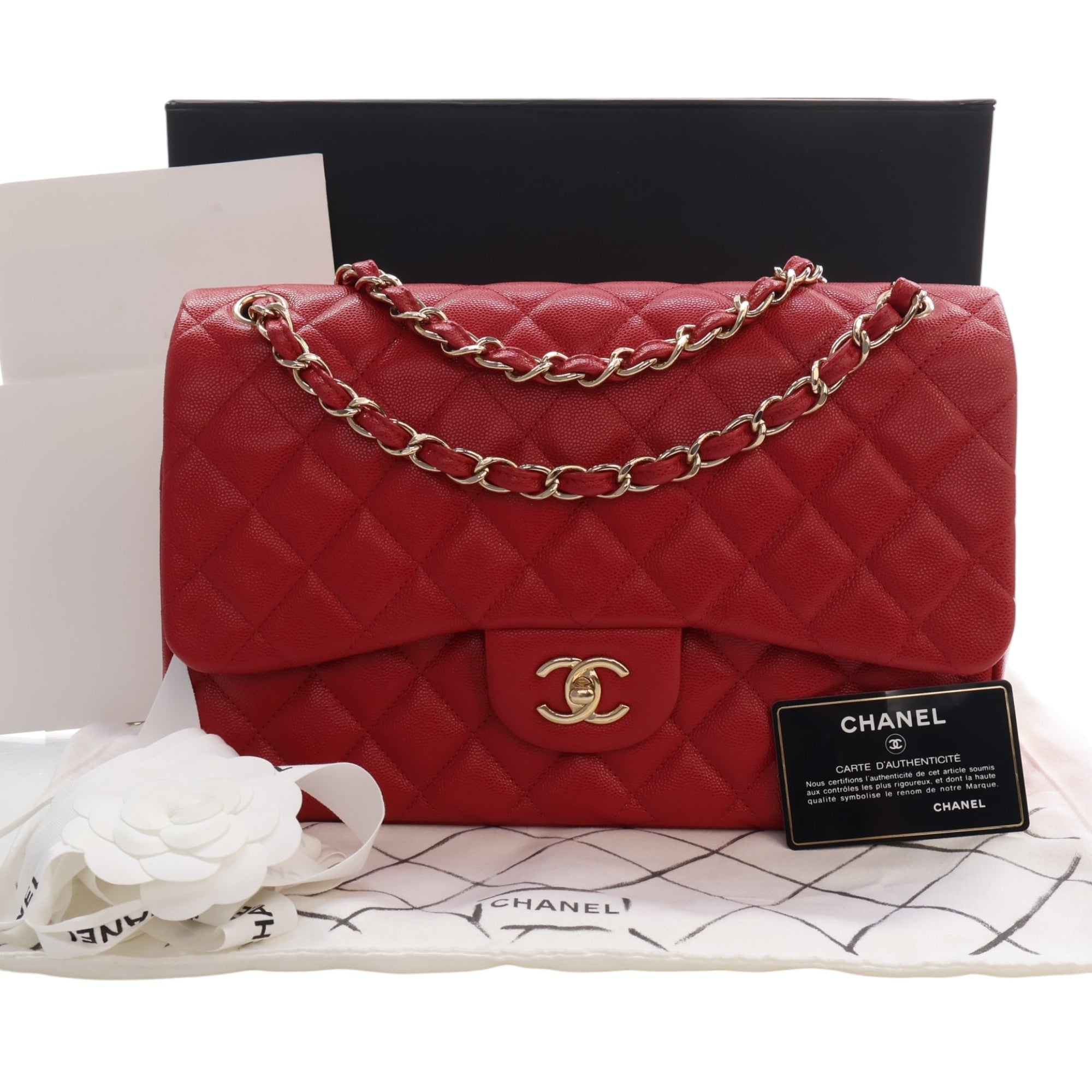 Chanel Jumbo Classic Caviar Double Flap - image 15