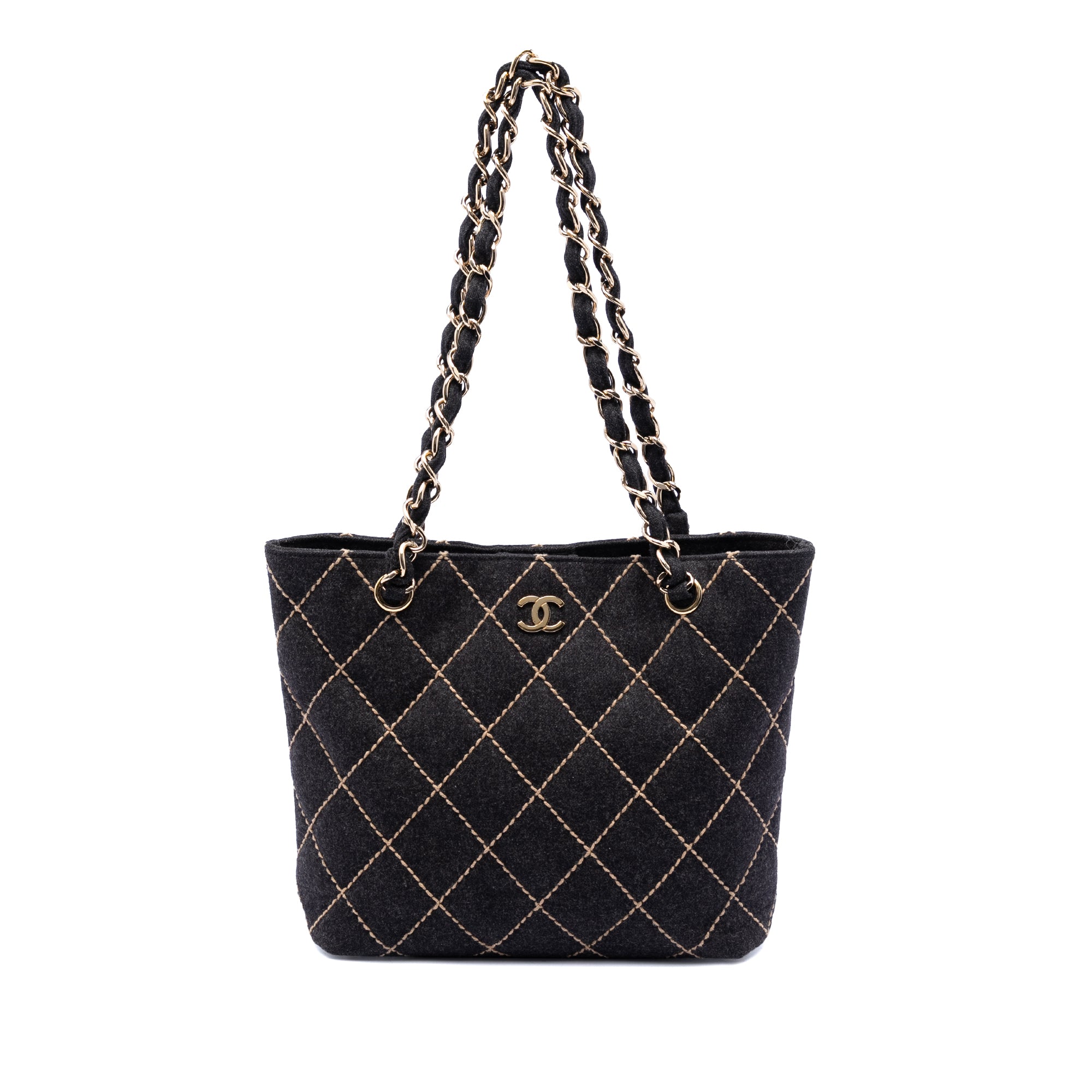 Chanel CC Wool Wild Stitch Tote - image 1