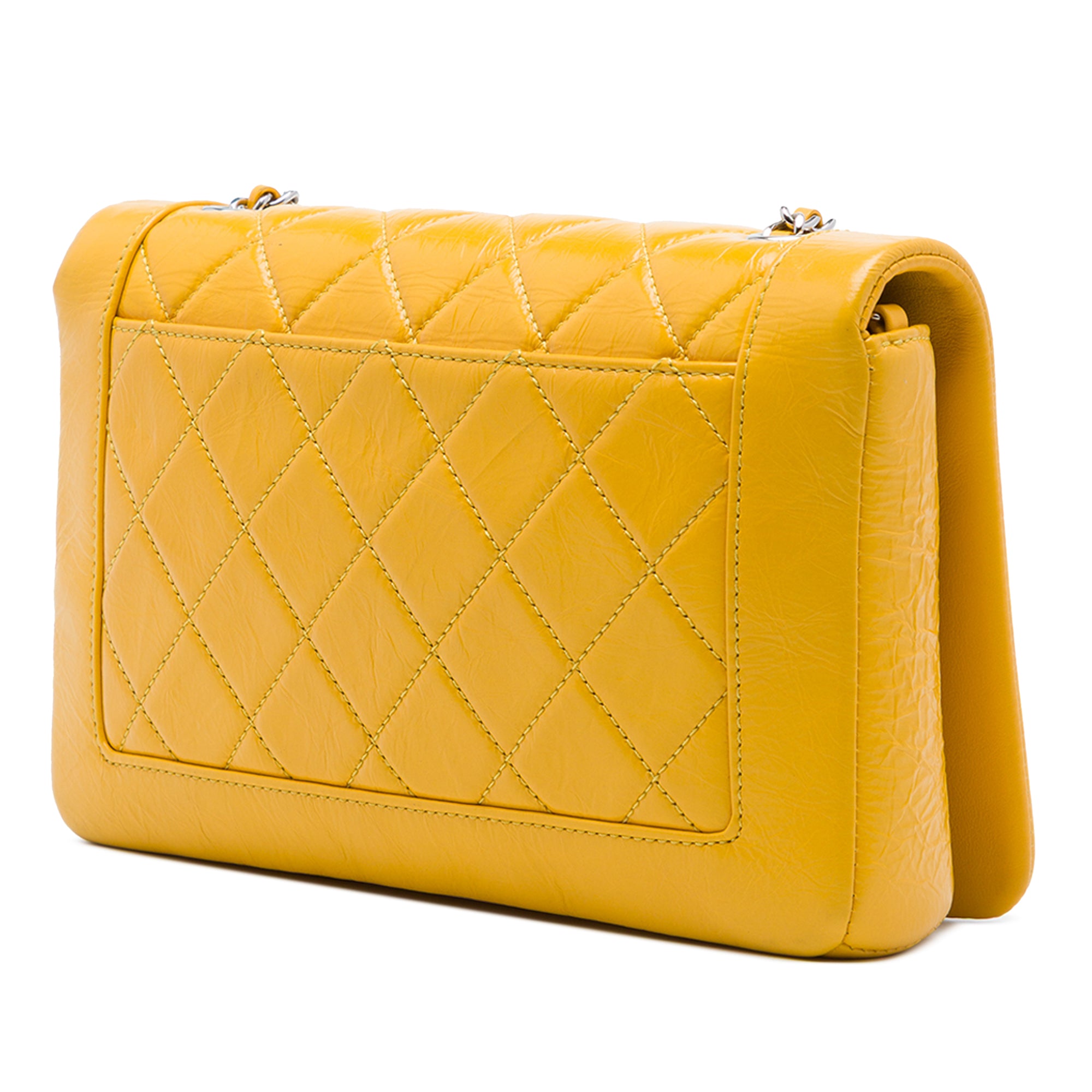 Chanel Crumpled Calfskin Bi Quilted Vintage Full Flap - image 2