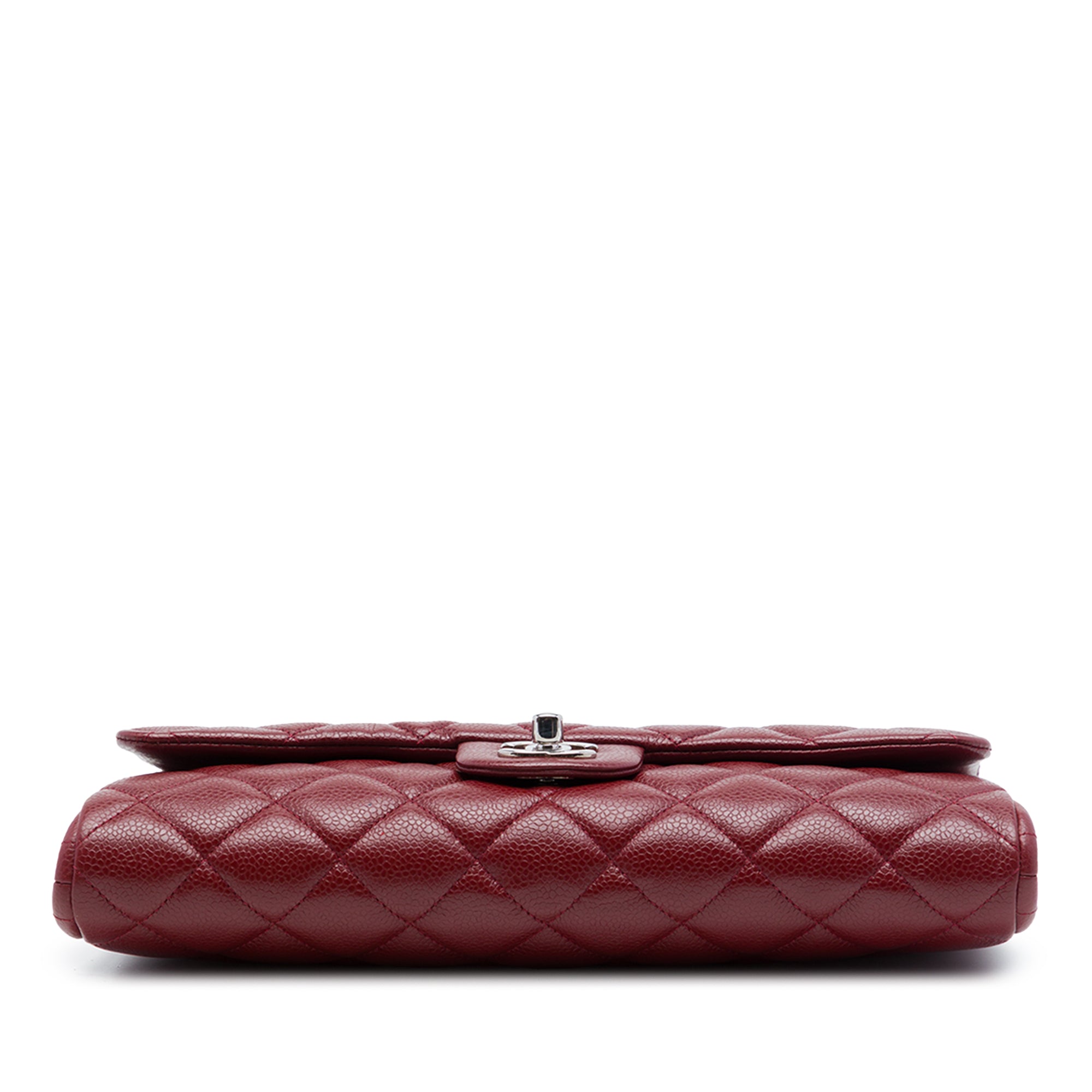 Chanel CC Quilted Caviar Flap Clutch with Chain - image 3