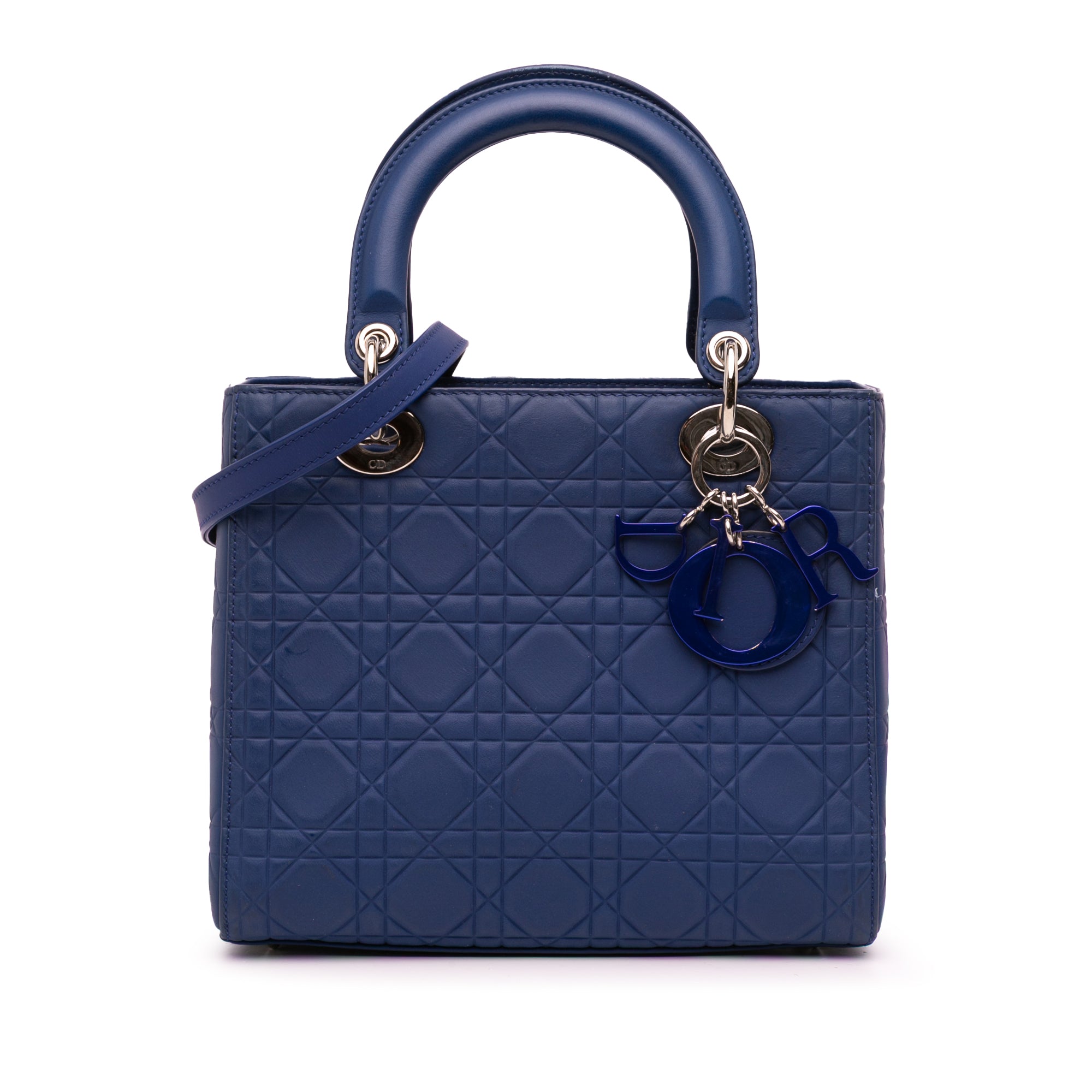 Dior Medium Ultra Matte Calfskin Embossed Cannage Lady Dior - image 1