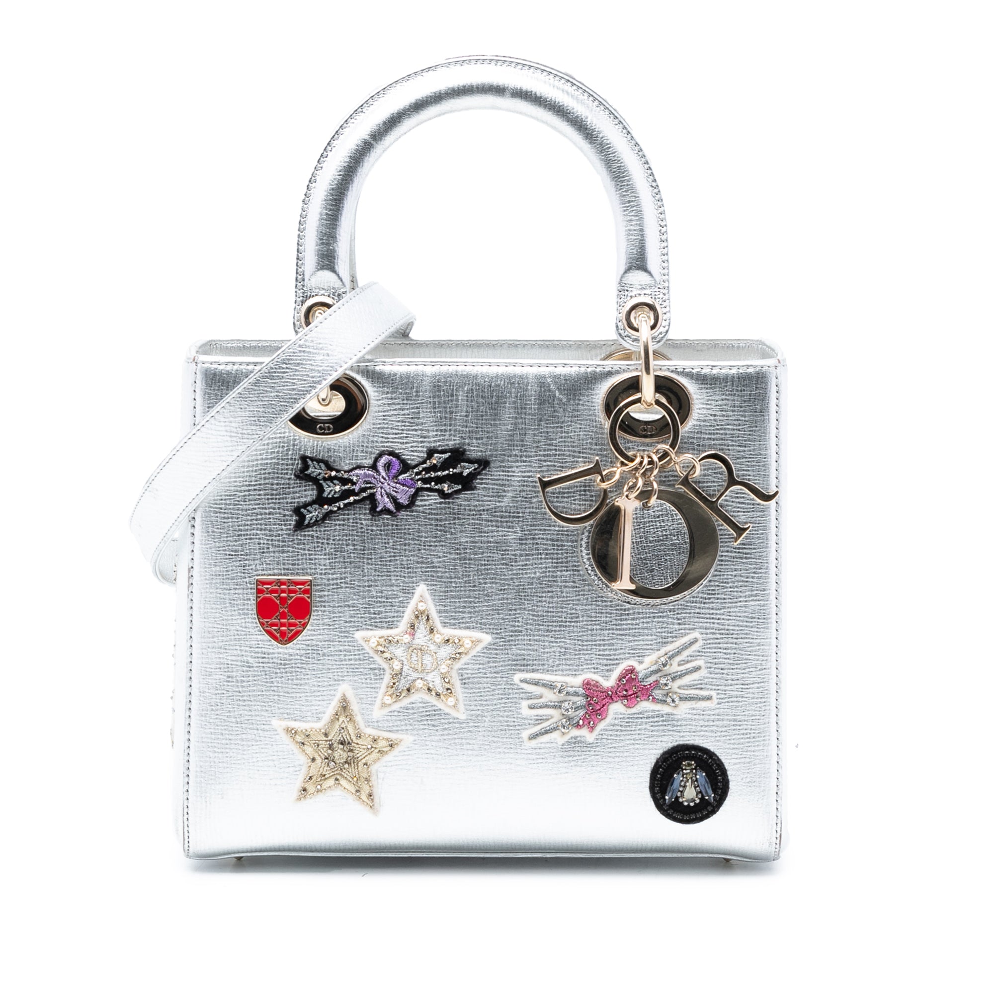Dior Medium Calfskin Patch Embellished Lady Dior - image 1
