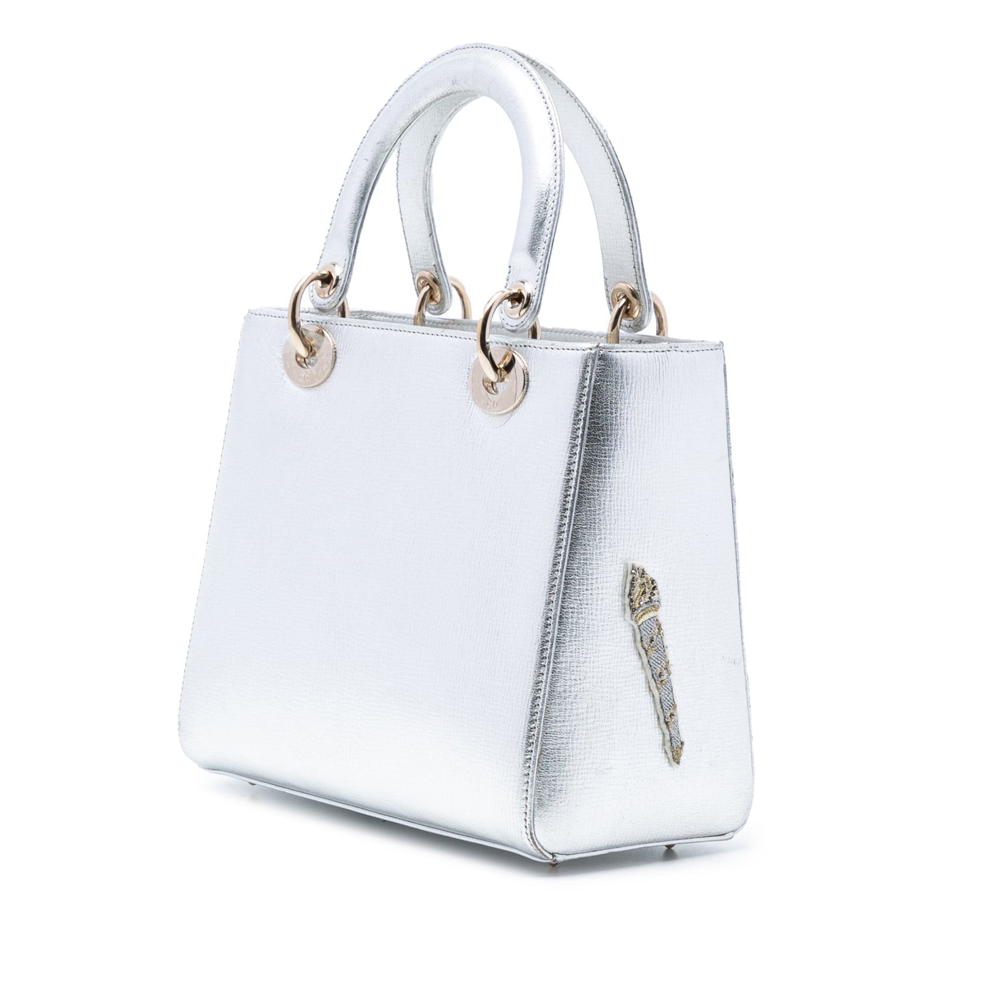 Dior Medium Calfskin Patch Embellished Lady Dior - image 2