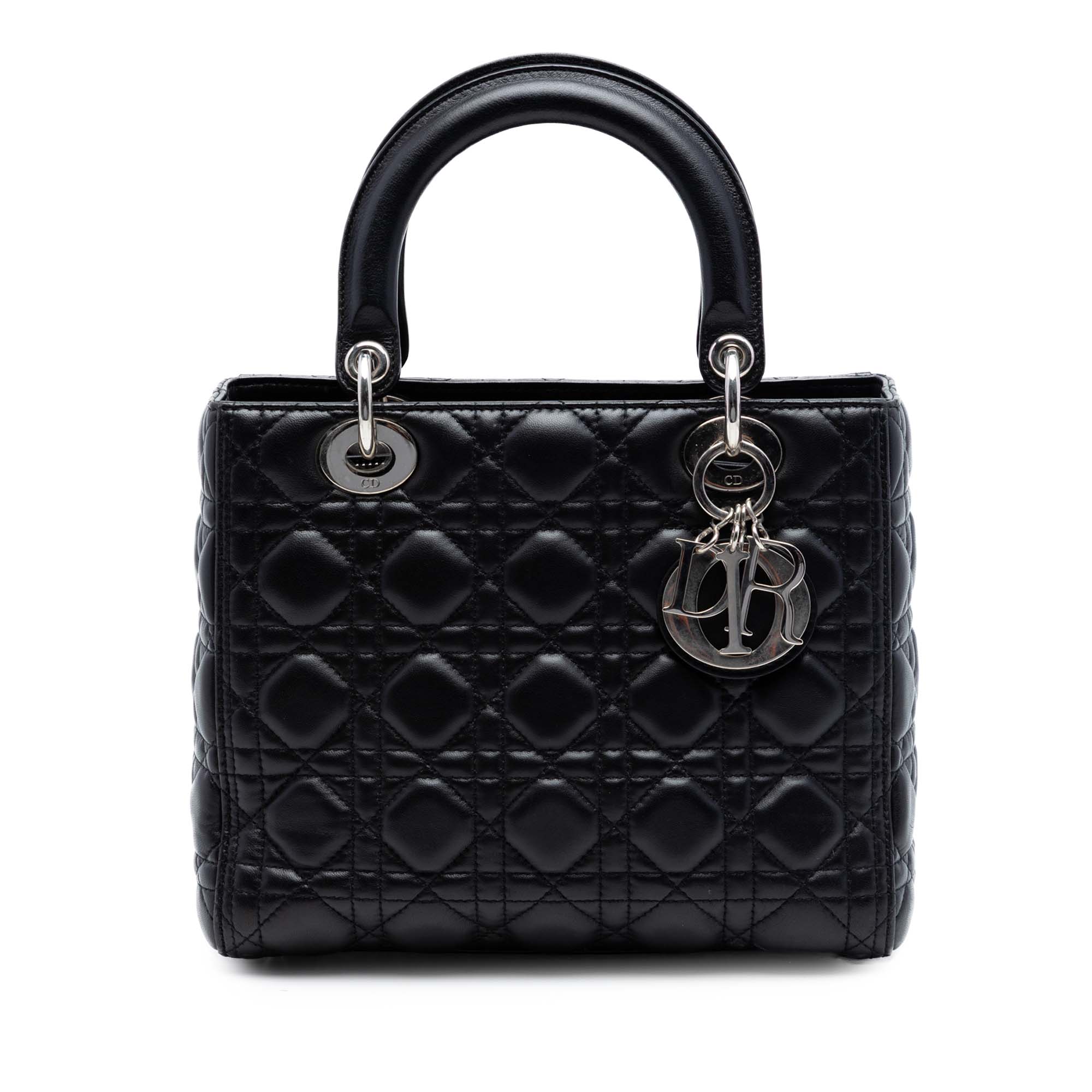 Dior Medium Lambskin Cannage Lady Dior - image 1