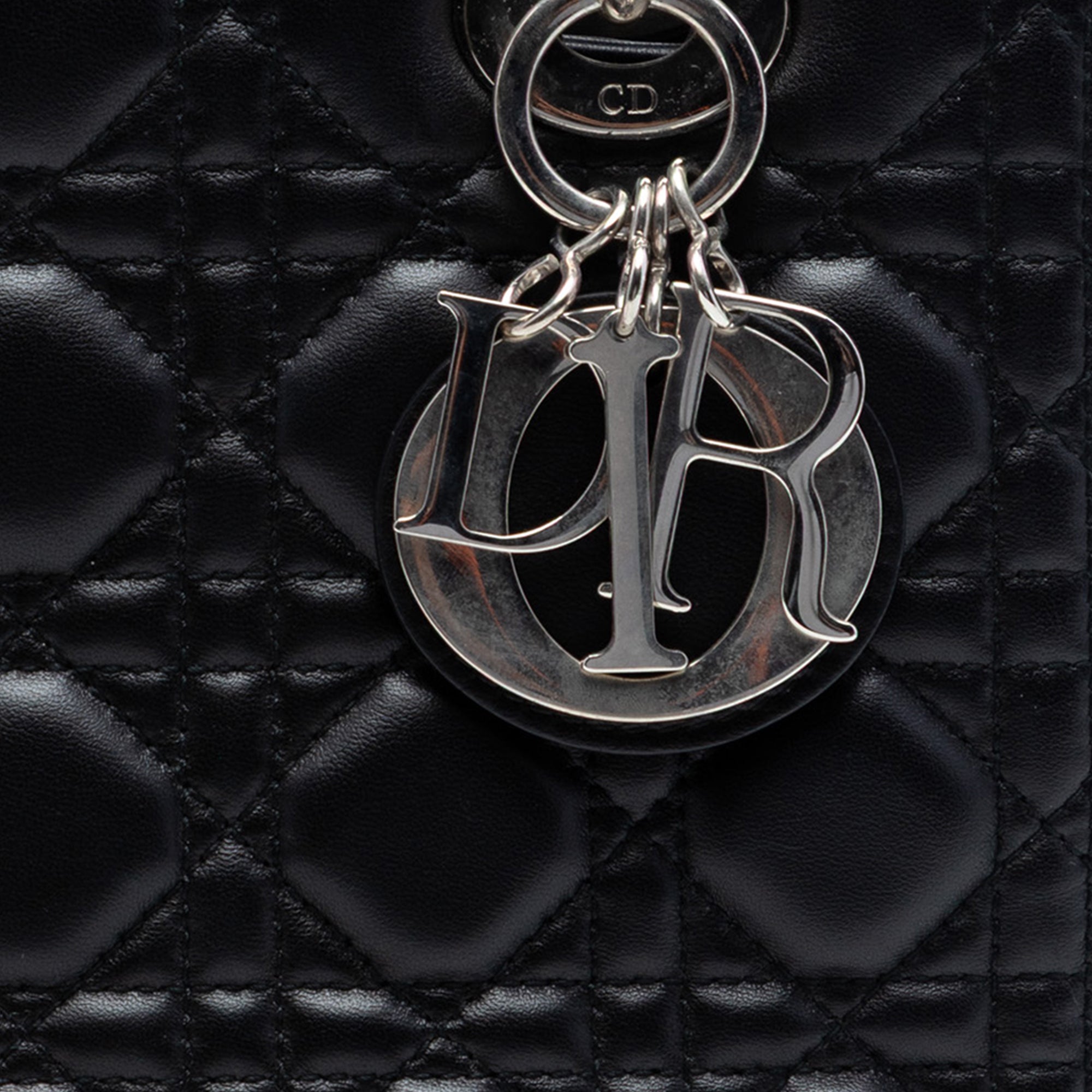 Dior Medium Lambskin Cannage Lady Dior - image 6