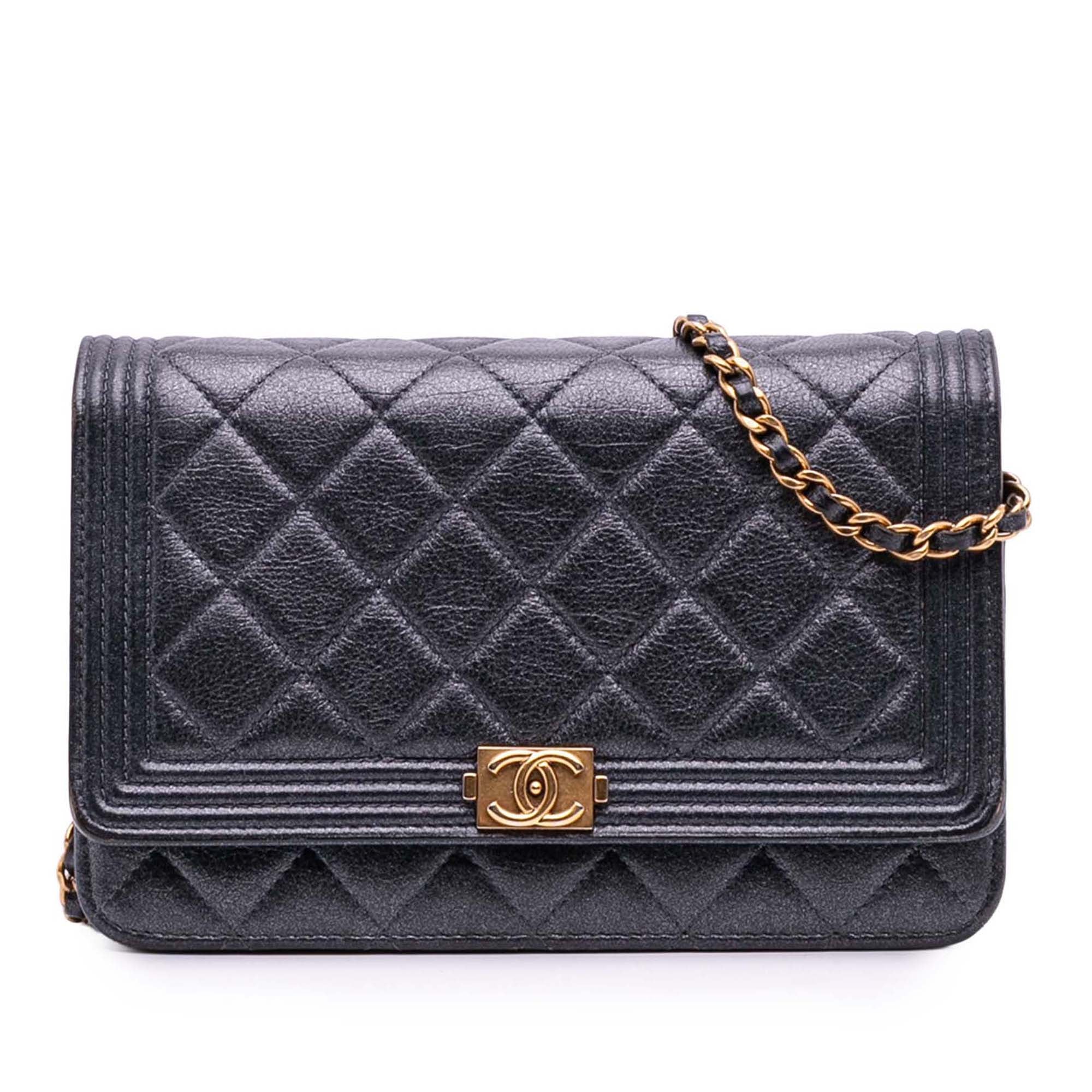 Chanel Quilted Lambskin Boy Wallet On Chain - image 1