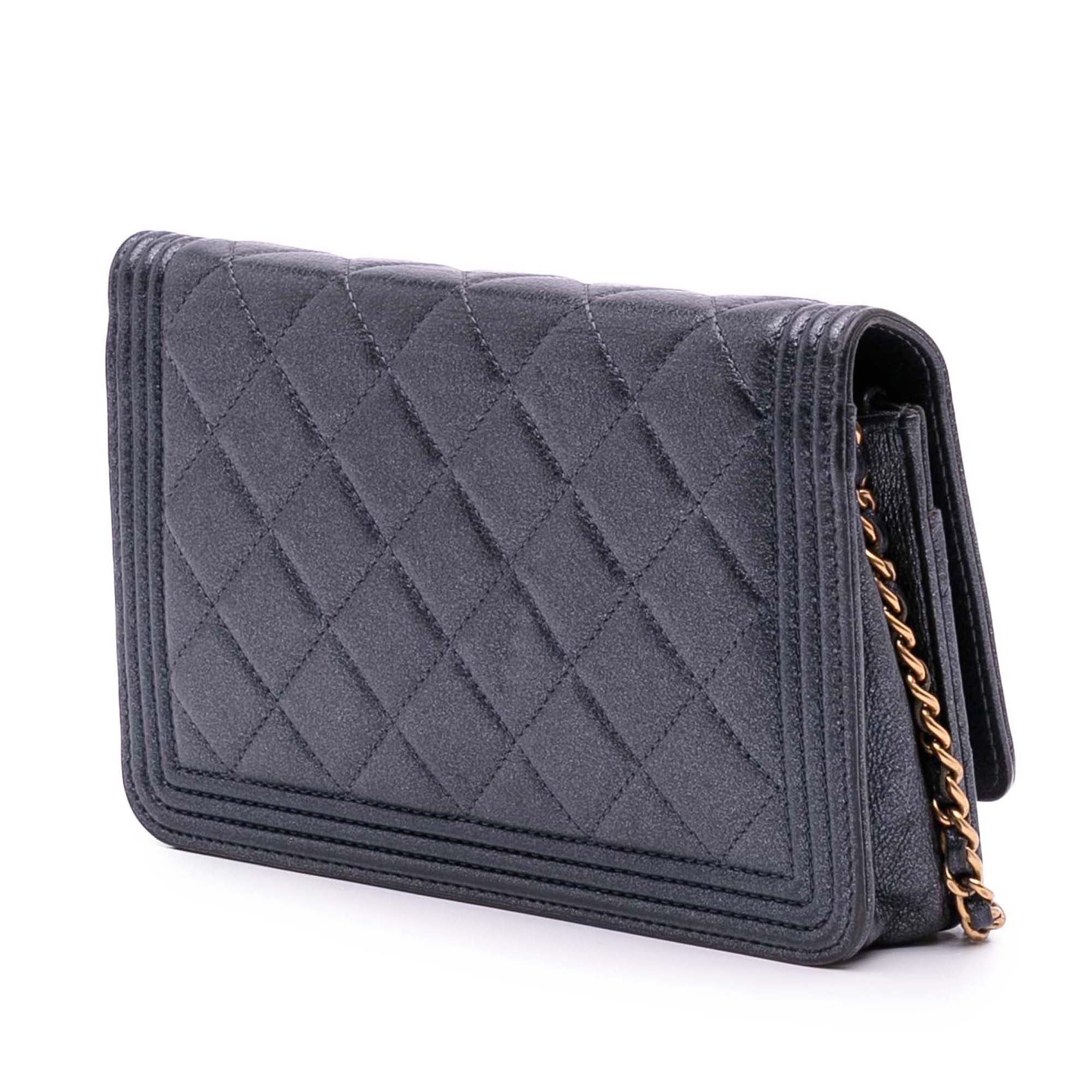 Chanel Quilted Lambskin Boy Wallet On Chain - image 2