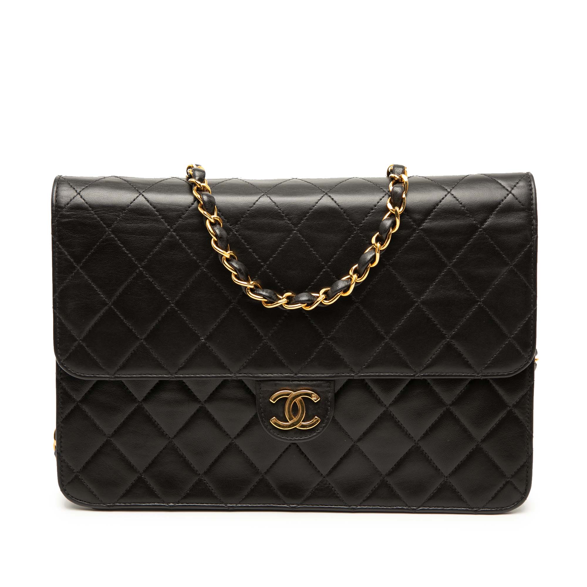 Chanel Medium CC Quilted Lambskin Single Flap - image 1