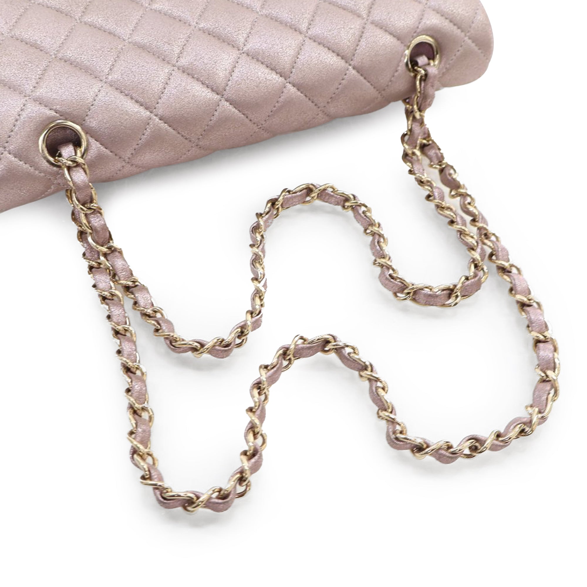 Chanel Medium Classic Iridescent Calfskin Double Flap - image 9