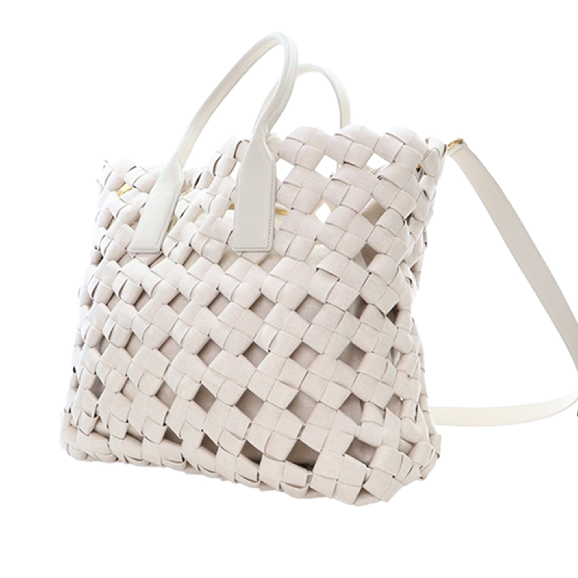 Bottega Veneta Canvas Intrecciato Hand Knotted Tote - image 2