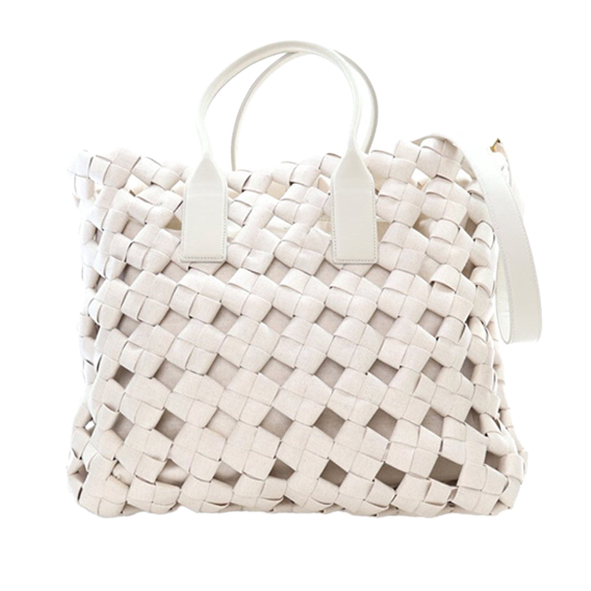 Bottega Veneta Canvas Intrecciato Hand Knotted Tote - image 4