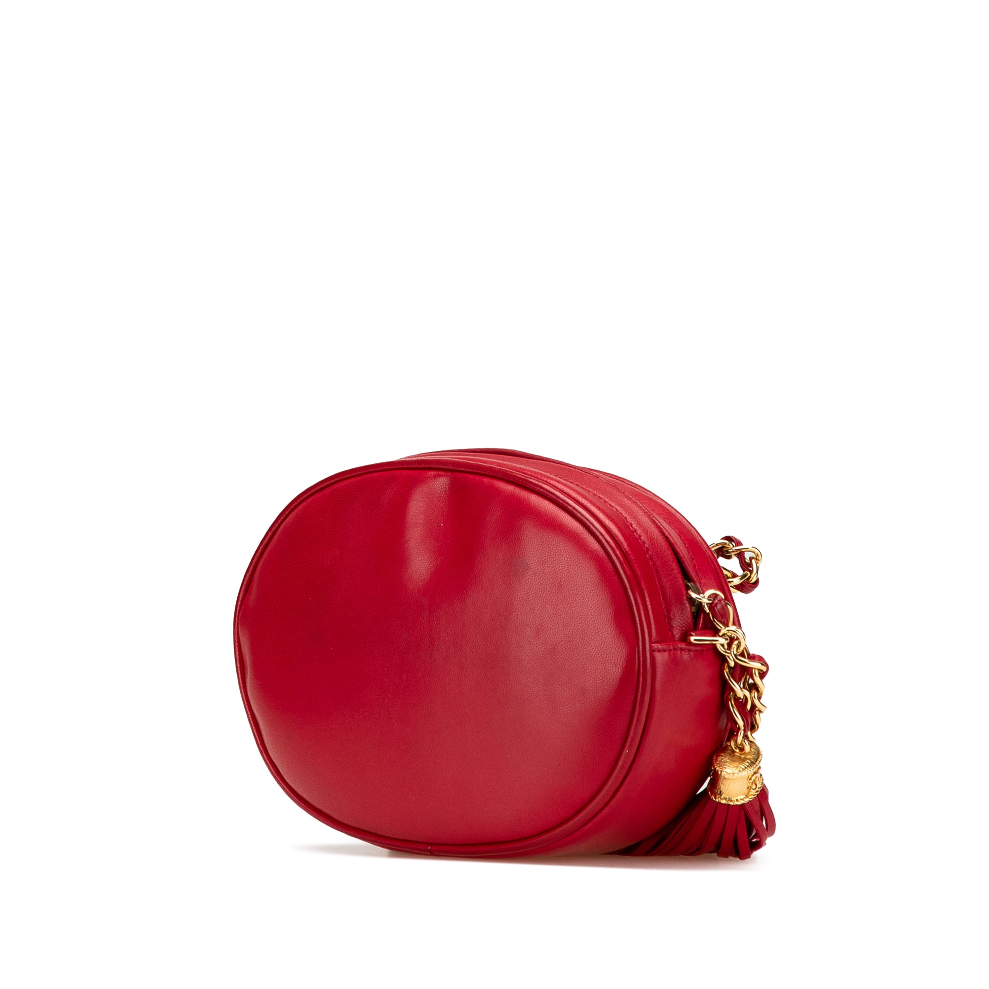 Chanel CC Lambskin Tassel Oval Camera Bag - image 2