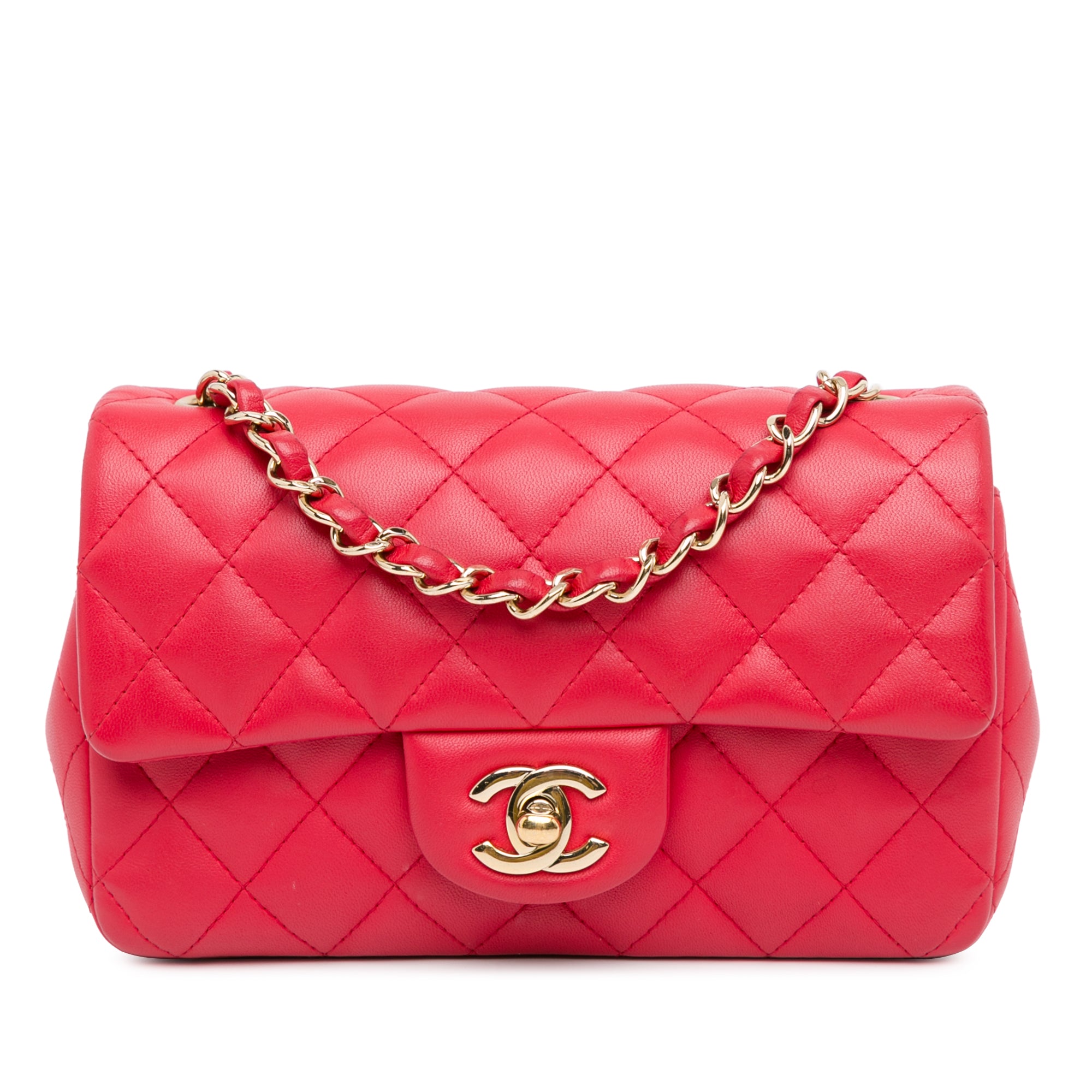 Chanel Mini Rectangular Classic Lambskin Single Flap - image 1
