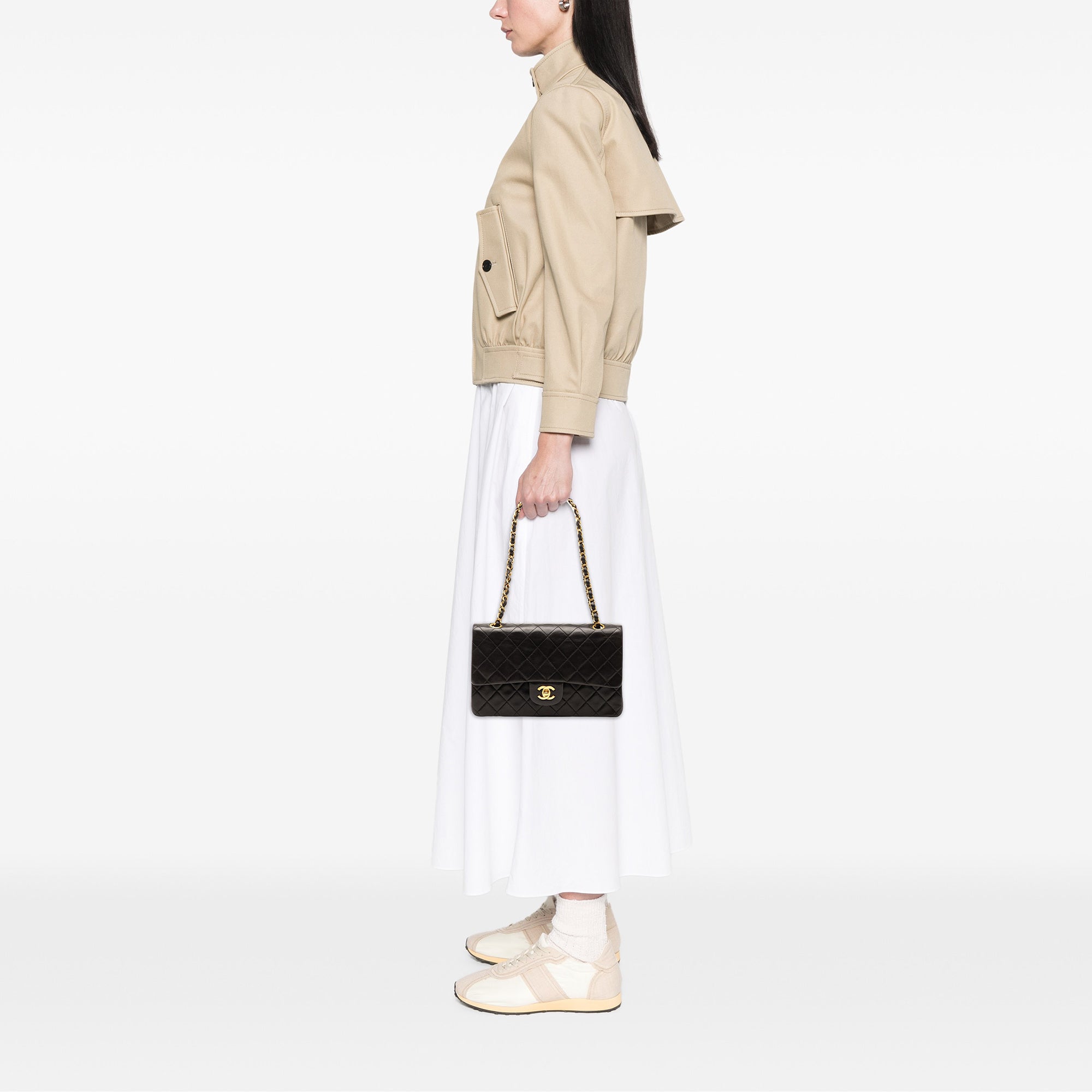 Chanel Medium Classic Lambskin Double Flap - image 9