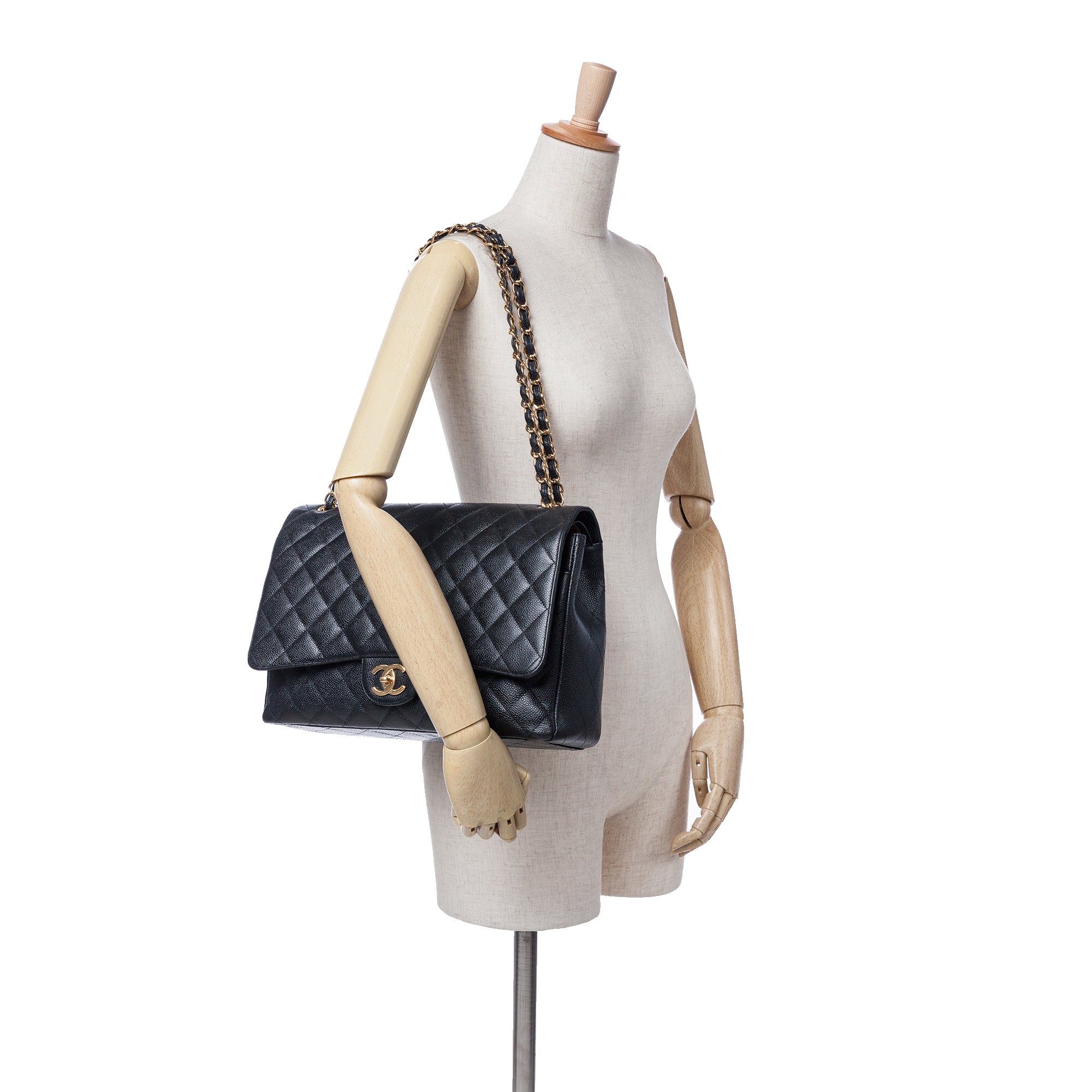 Chanel Maxi Classic Caviar Double Flap - image 11