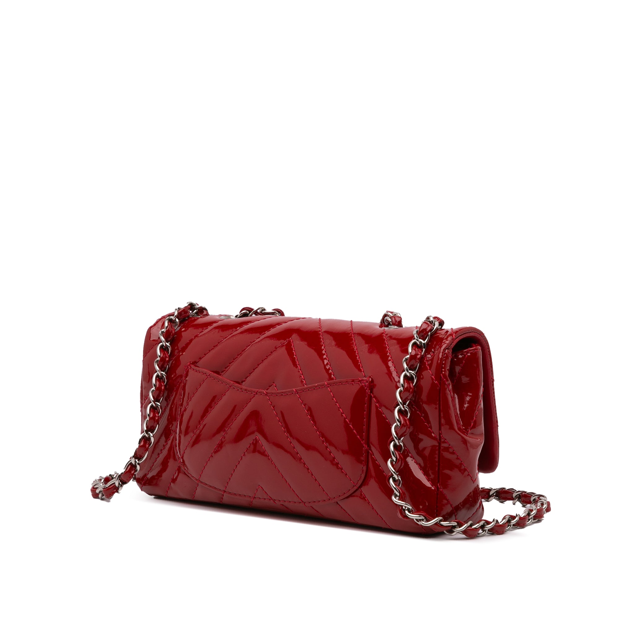 Chanel Classic Chevron Patent East West Single Flap - image 2