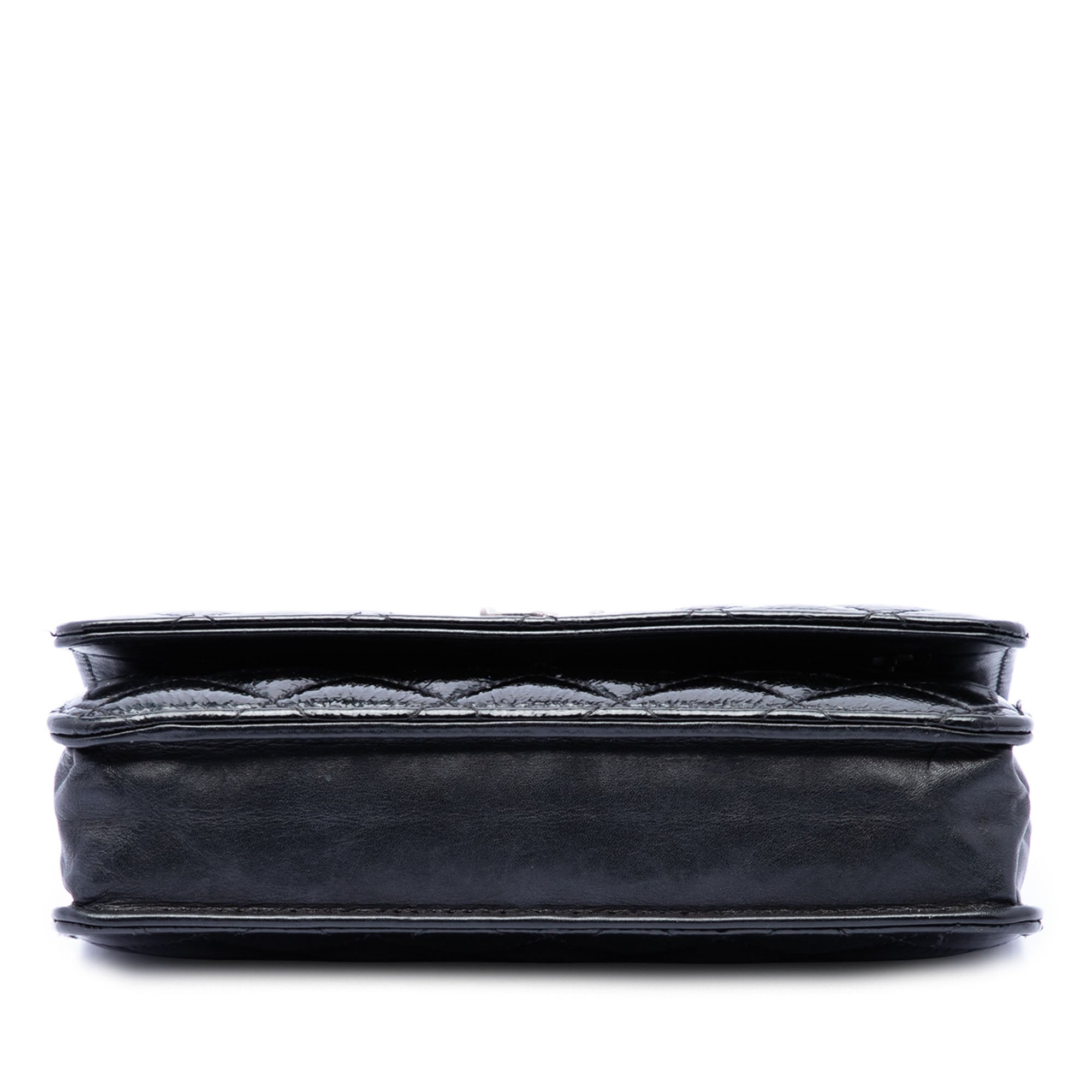Chanel CC Quilted Shiny Aged Calfskin Wallet On Chain - image 3