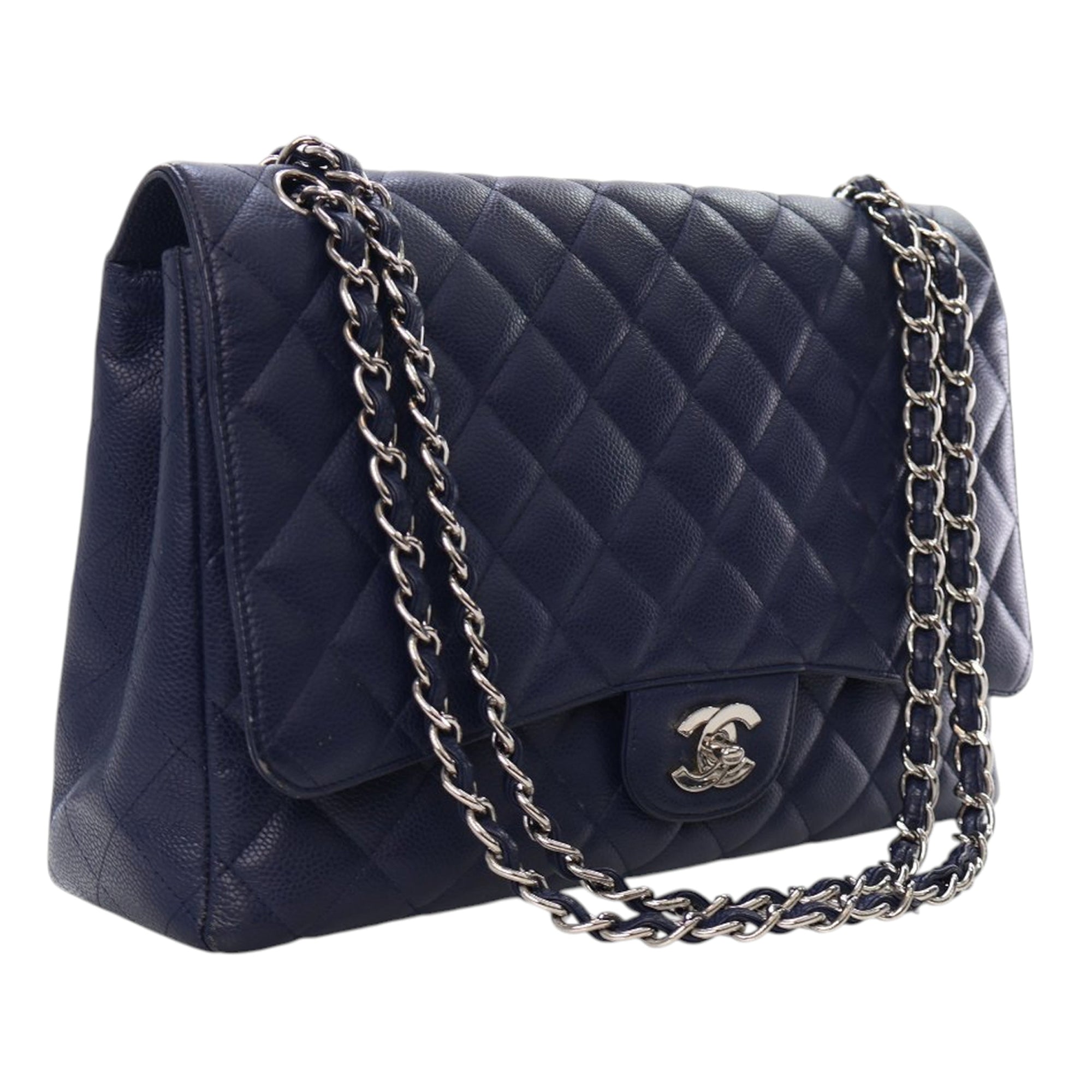 Chanel Maxi Classic Caviar Single Flap - image 2