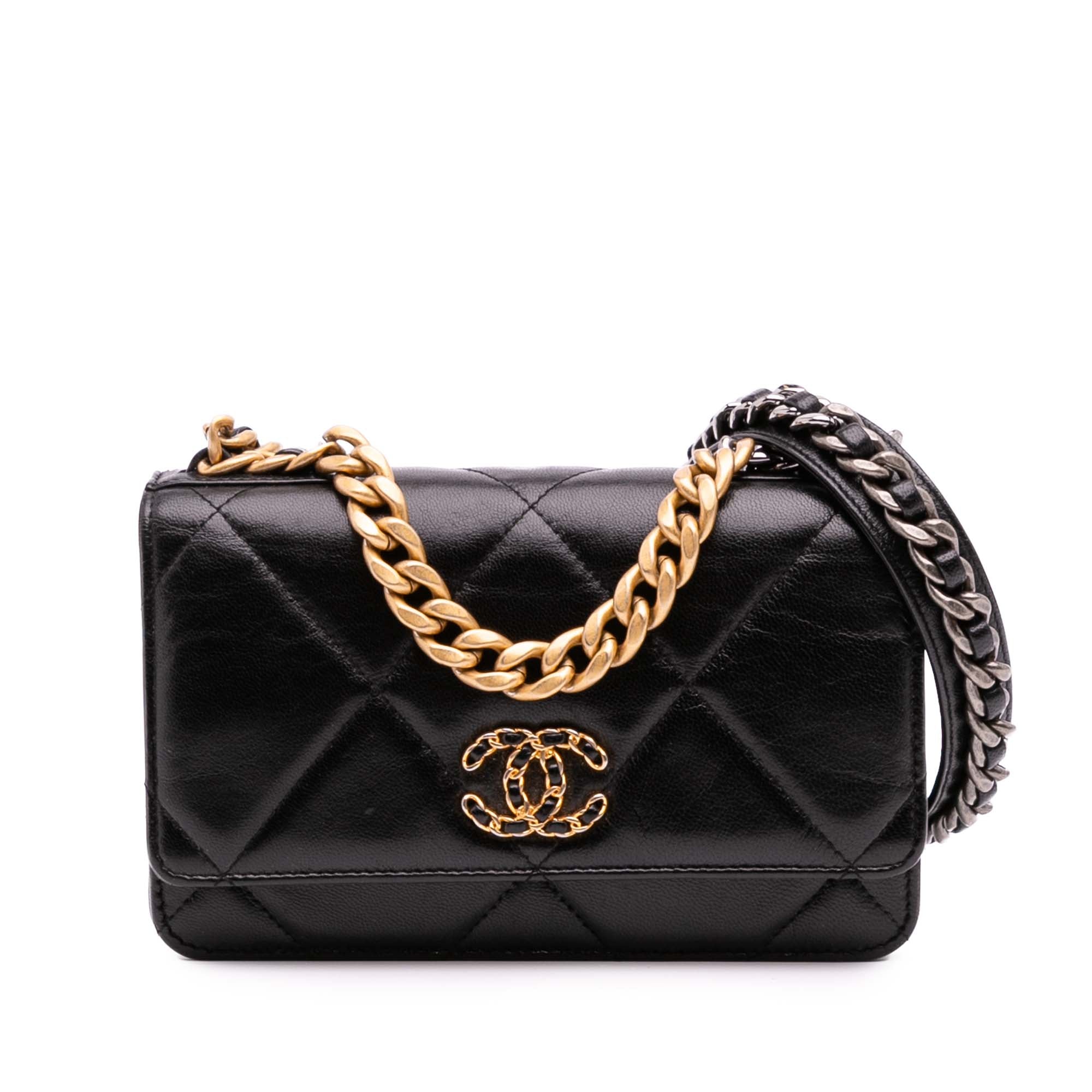 Chanel Quilted Lambskin 19 Wallet on Chain - image 1